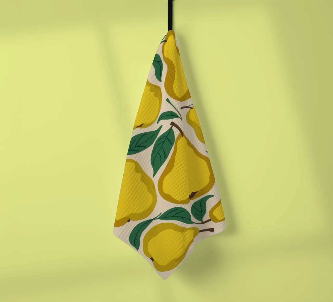 Motif de la poire jaune torchon de Mark Solaria
