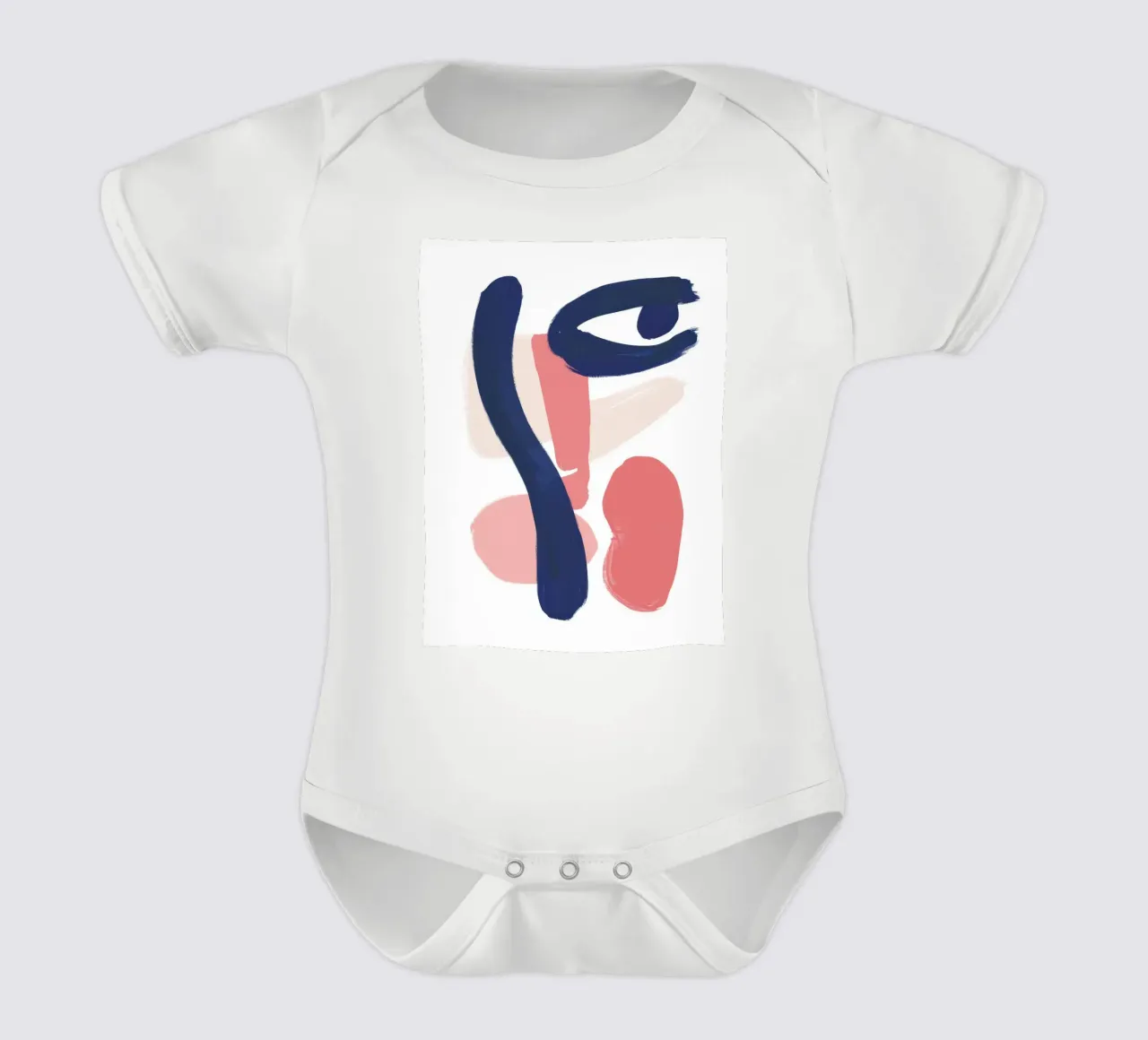 Abstrakte Form Dialog Kurzarm Babybody von Gaia Viesta