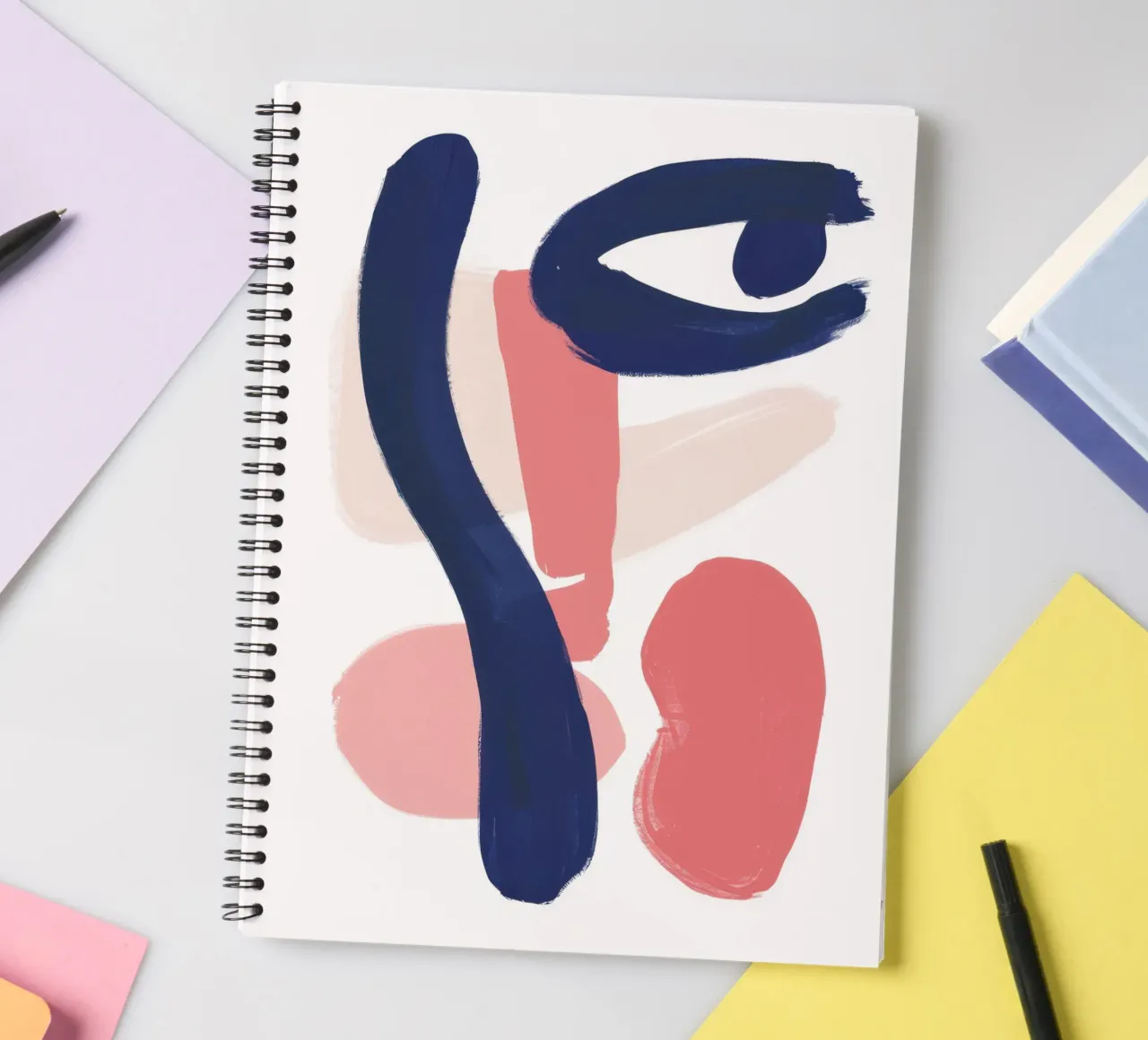 Abstract Form Dialogue spiral notebook by Gaia Viesta
