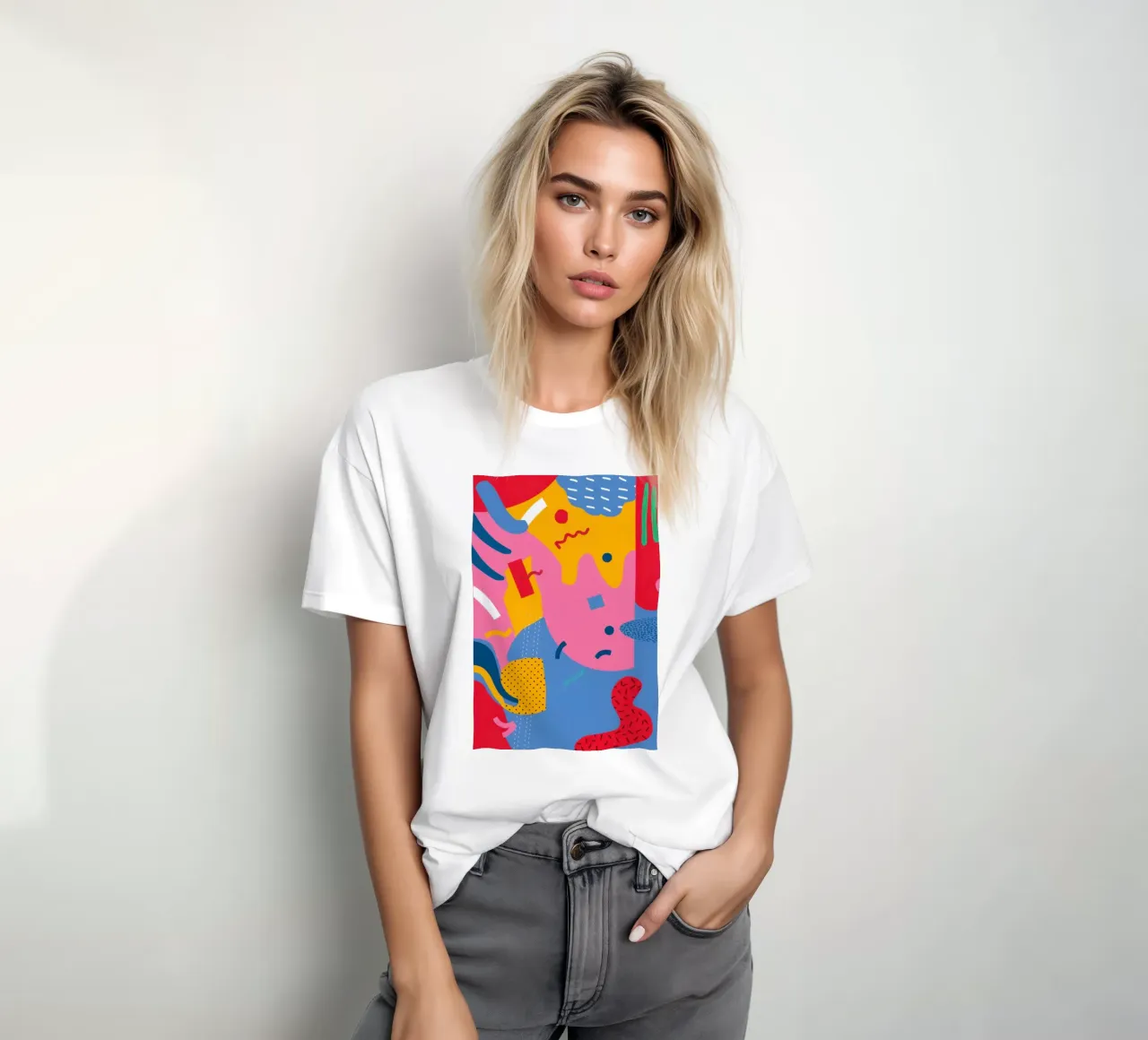 Cascata di forme gioiose t-shirt da Obs Canvas