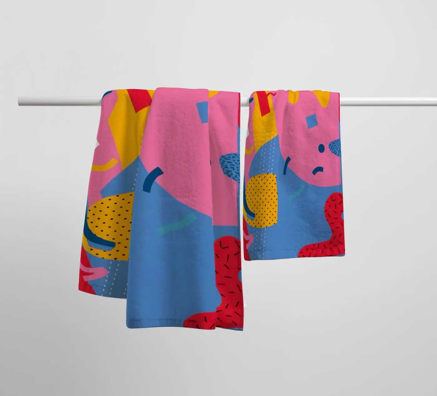 Vreugdevolle vorm cascade badhanddoek van Obs Canvas