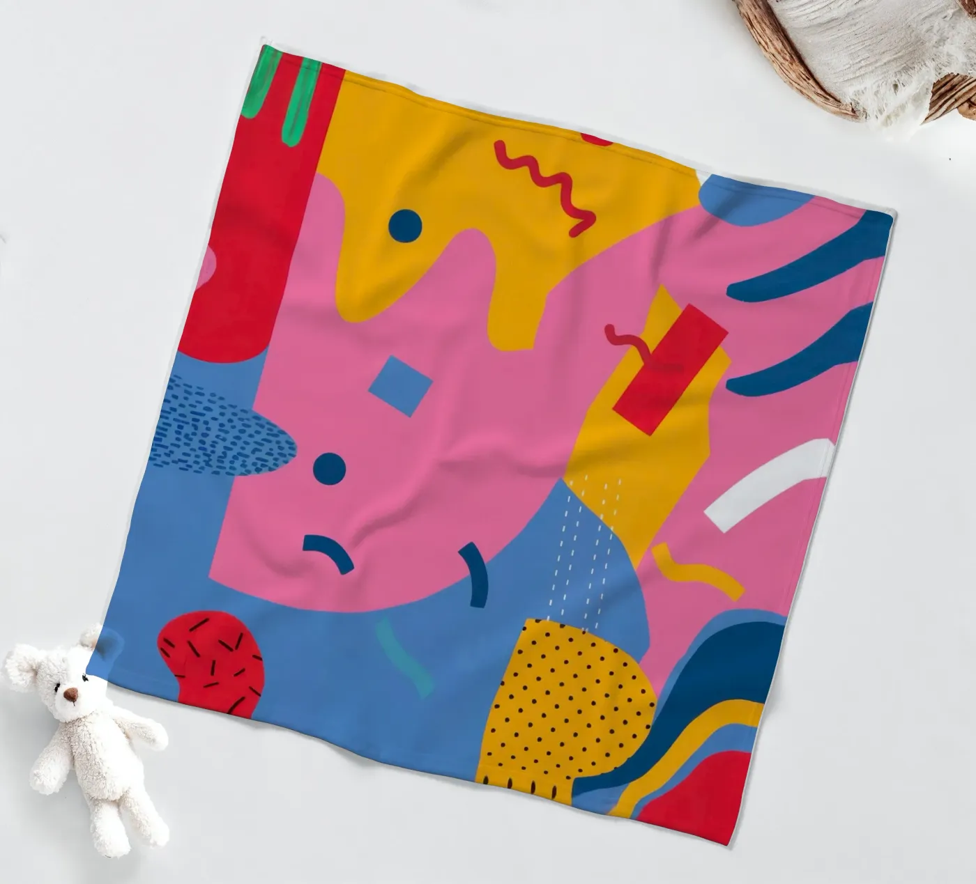 Vreugdevolle vorm cascade fleecedeken van Obs Canvas