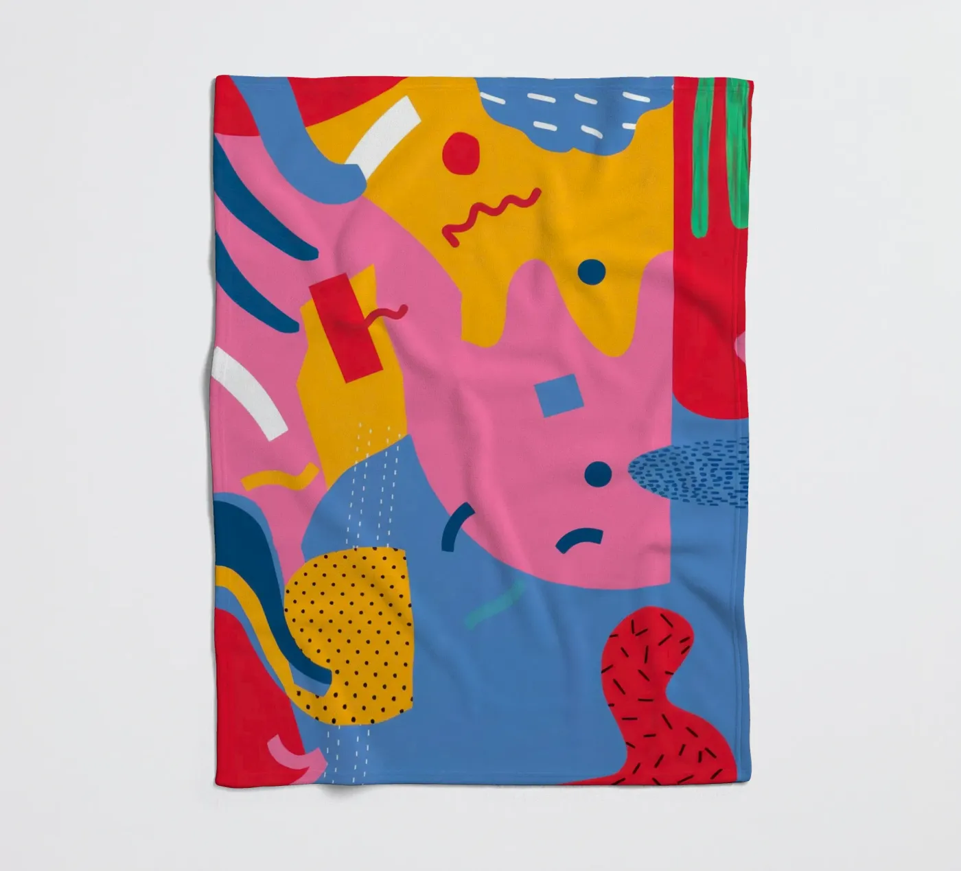 Vreugdevolle vorm cascade fleecedeken van Obs Canvas