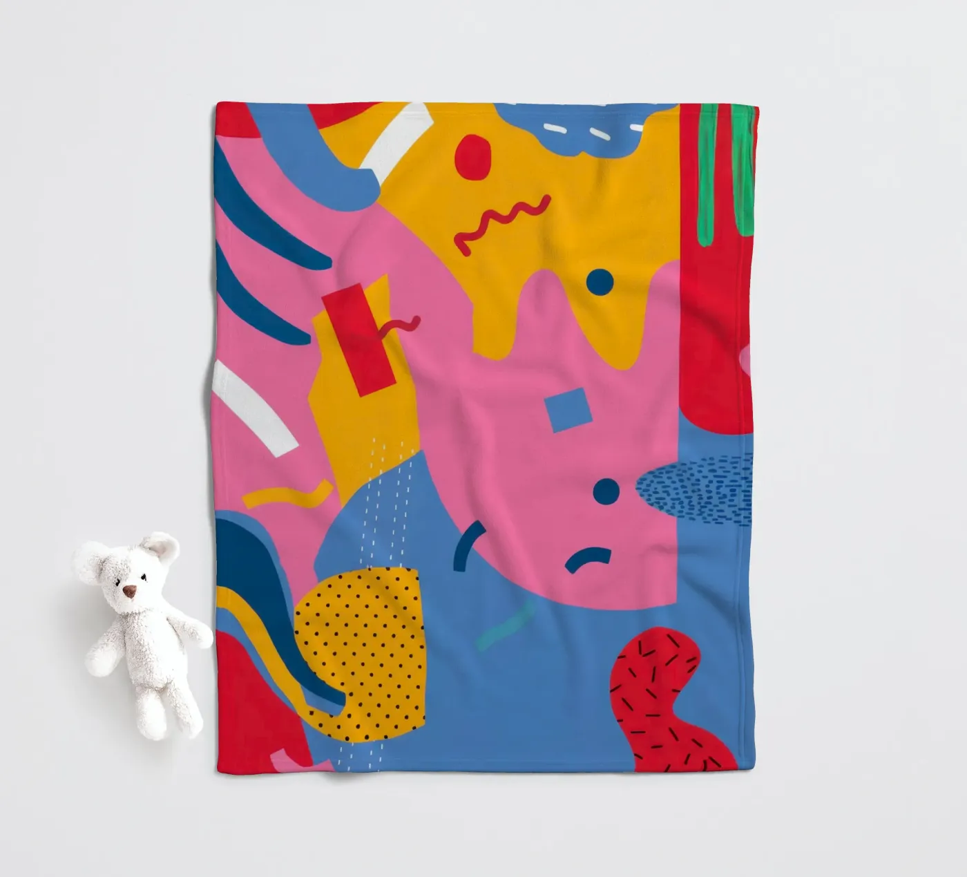 Vreugdevolle vorm cascade fleecedeken van Obs Canvas