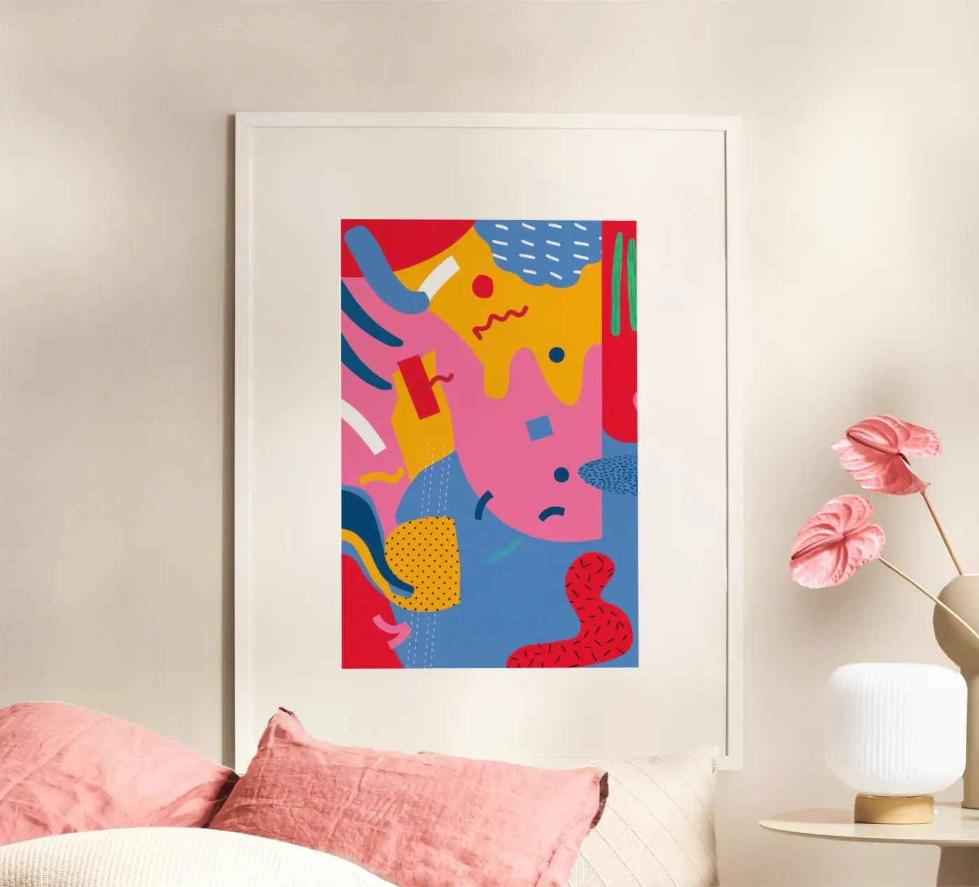 Joyful Shape Cascade poster by Obs Canvas