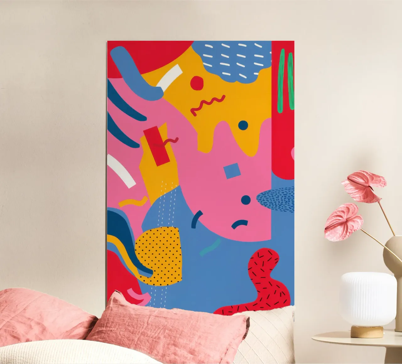 Joyful Shape Cascade poster by Obs Canvas