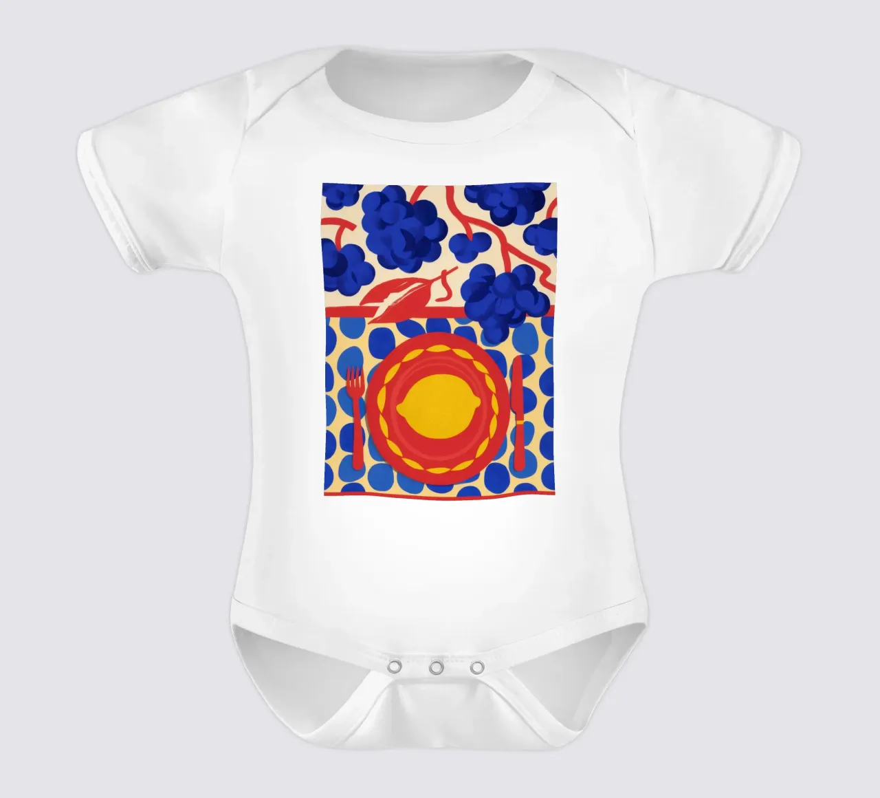 Zitrone-Sonne-Muster Kurzarm Babybody von Selene Shade
