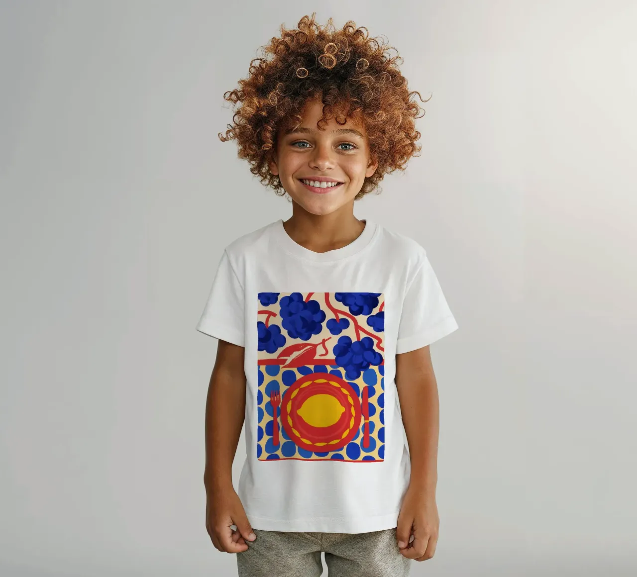 Motivo del sole al limone t-shirt bambini da Selene Shade