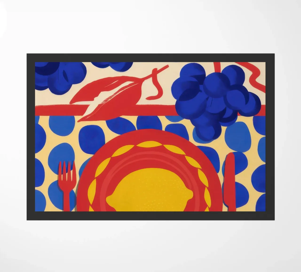 Lemon Sun Pattern doormat by Selene Shade