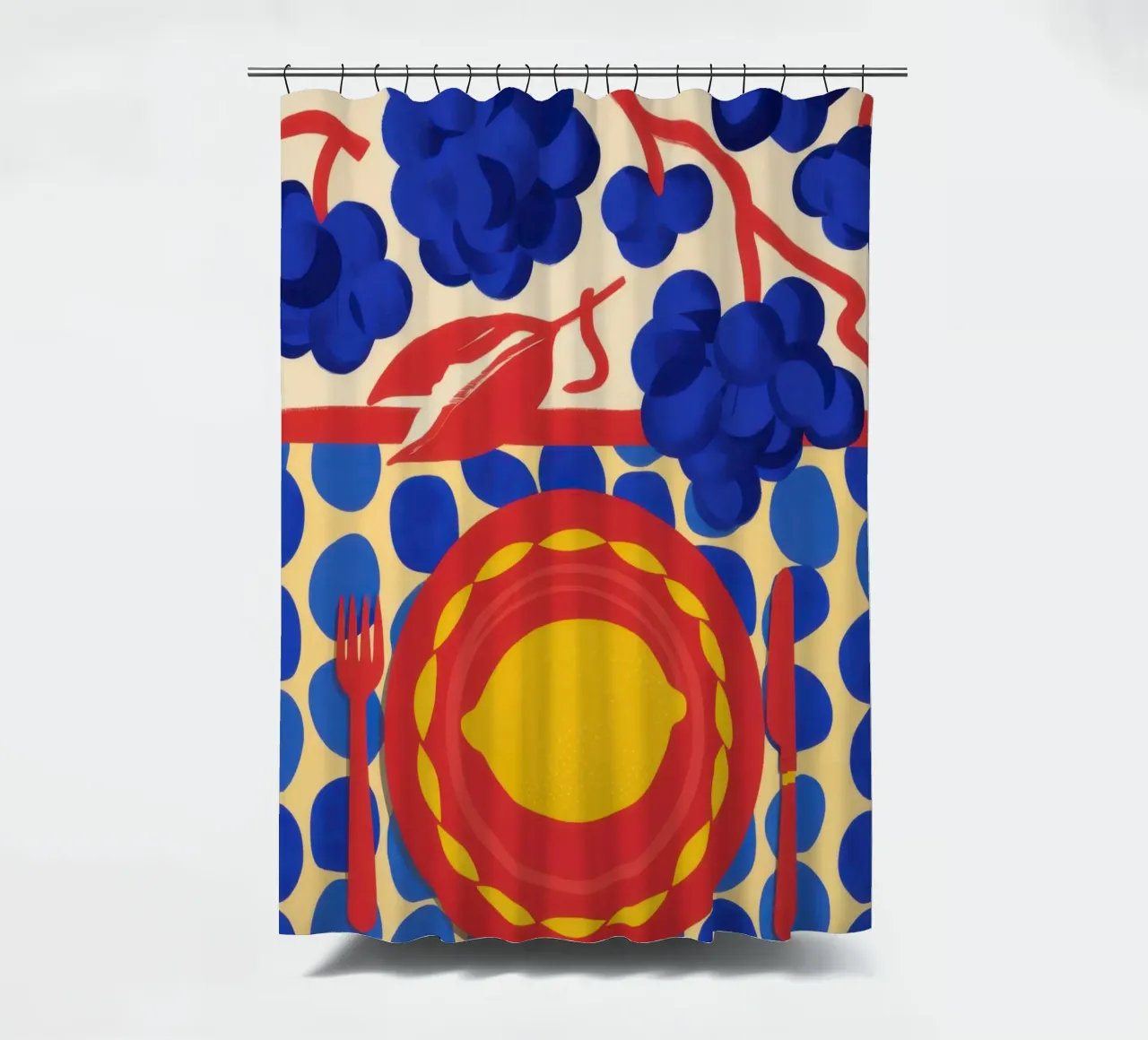 Zitrone-Sonne-Muster Duschvorhang von Selene Shade