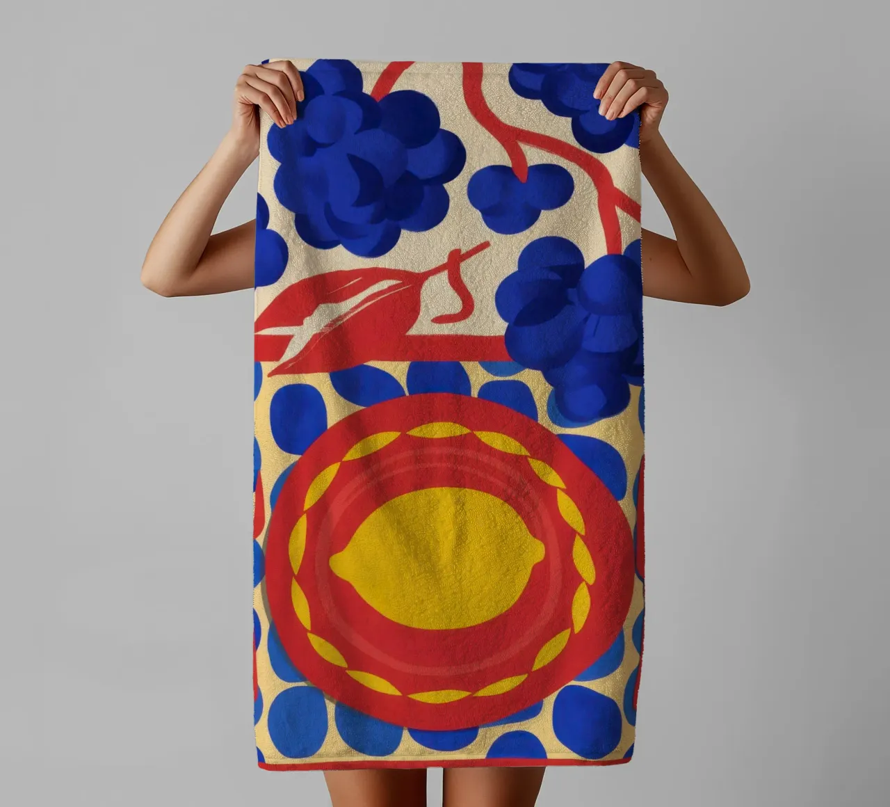 Citroenzonpatroon badhanddoek van Selene Shade