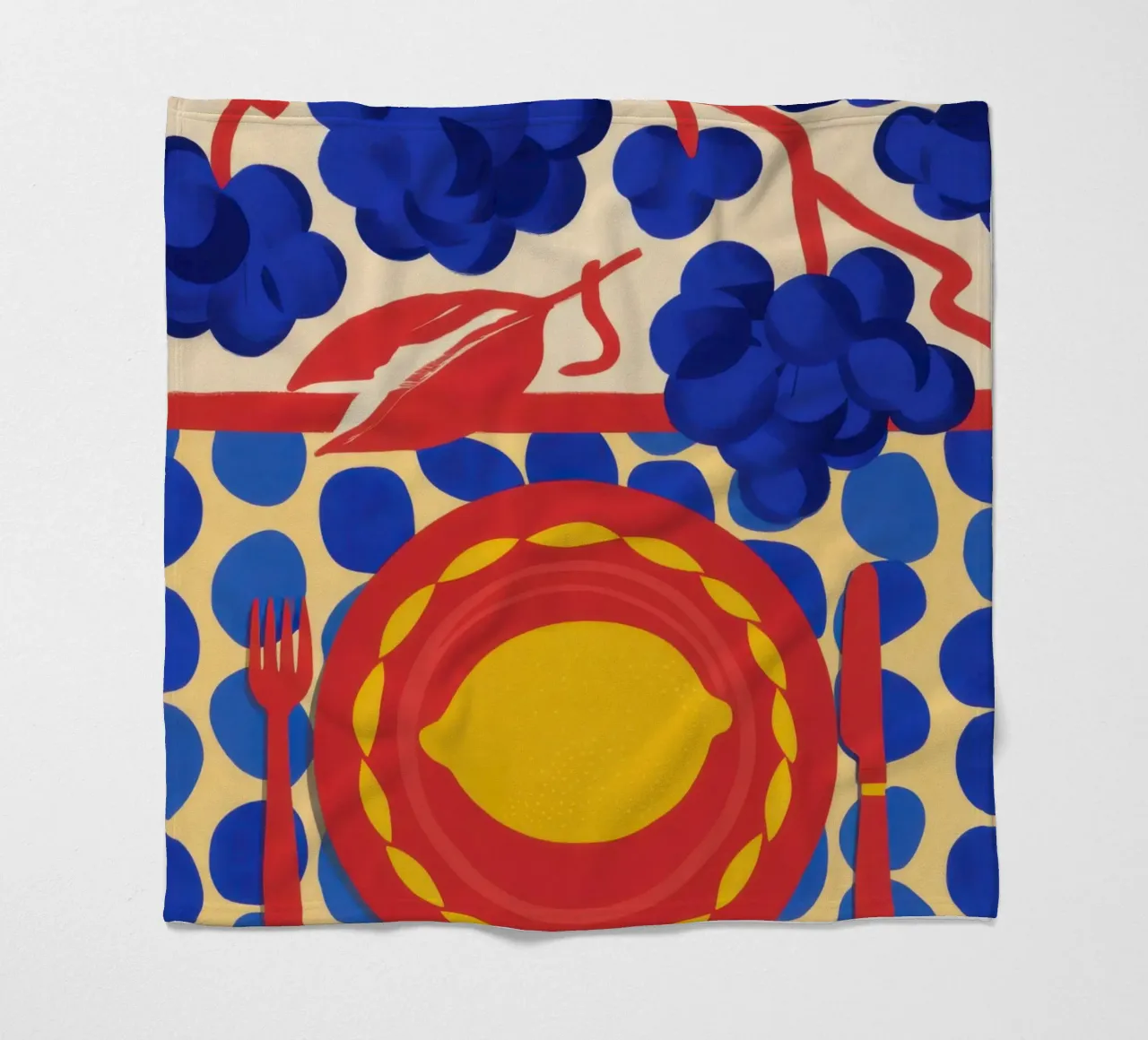 Lemon Sun Pattern Fleecedecke von Selene Shade