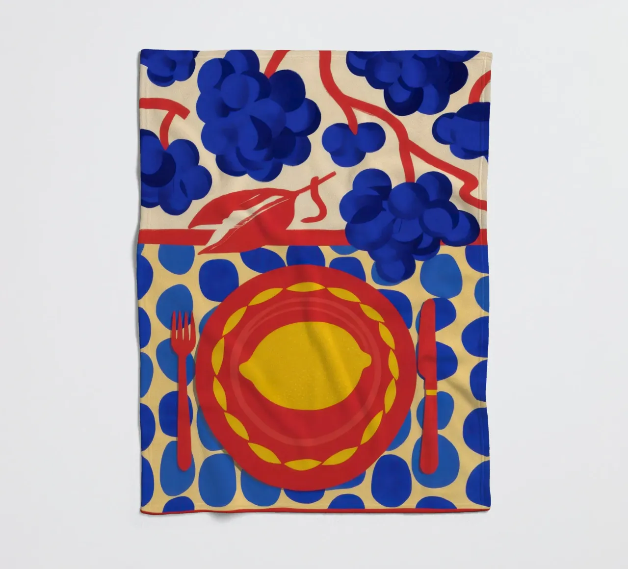 Lemon Sun Pattern Fleecedecke von Selene Shade