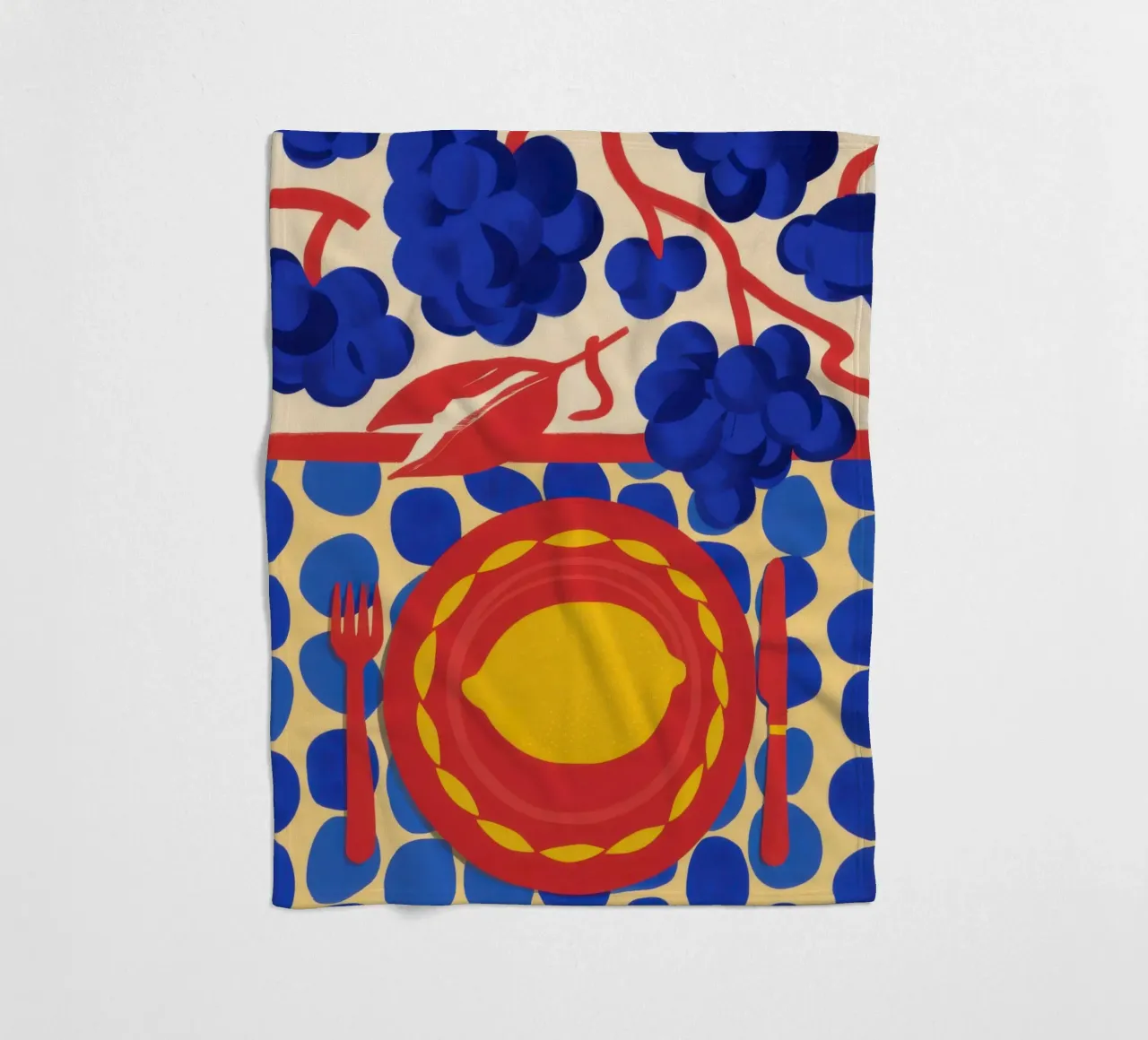 Lemon Sun Pattern Fleecedecke von Selene Shade