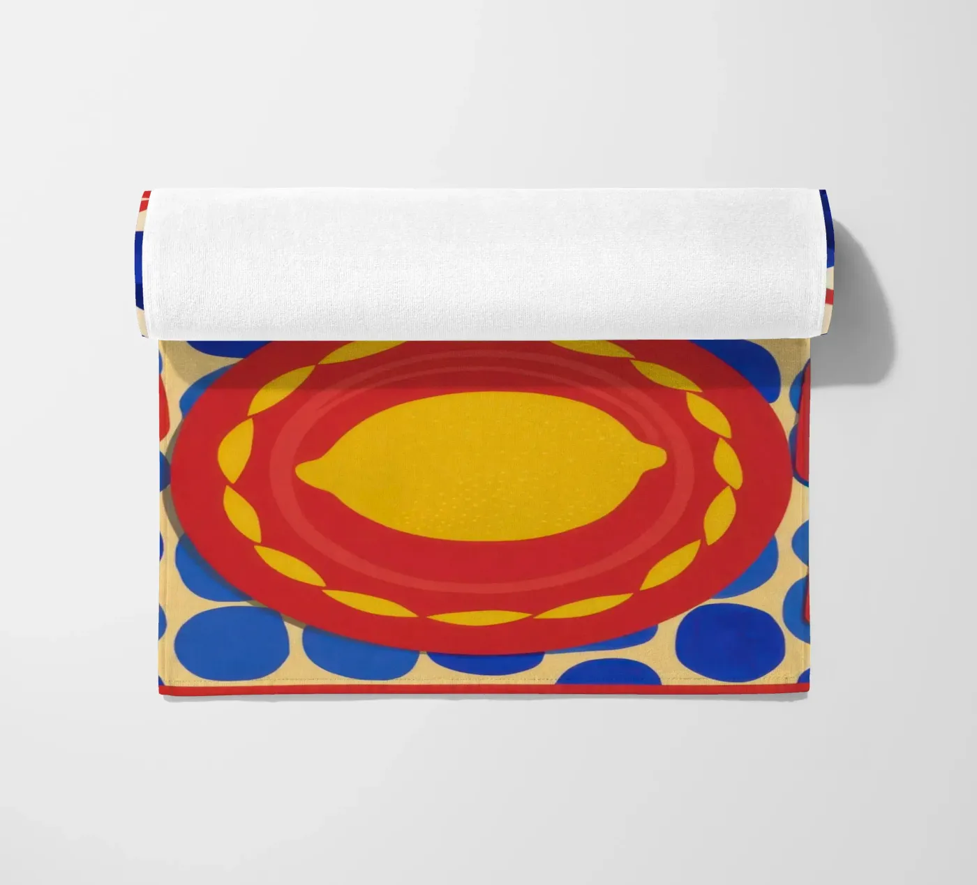 Lemon Sun Pattern beach towel by Selene Shade