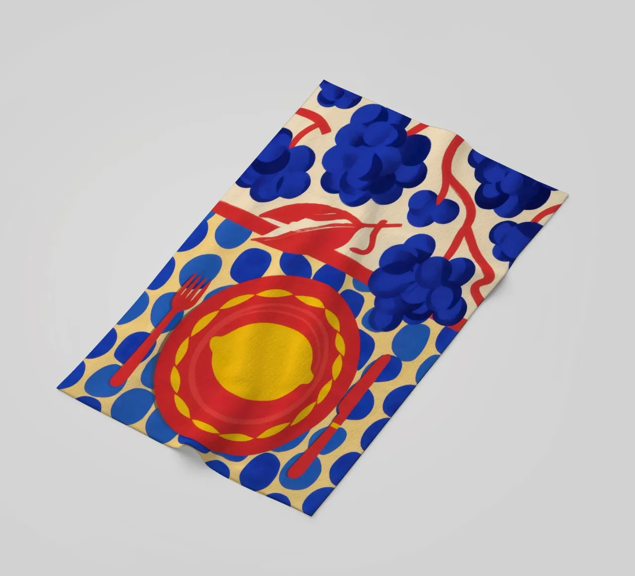 Lemon Sun Pattern beach towel by Selene Shade