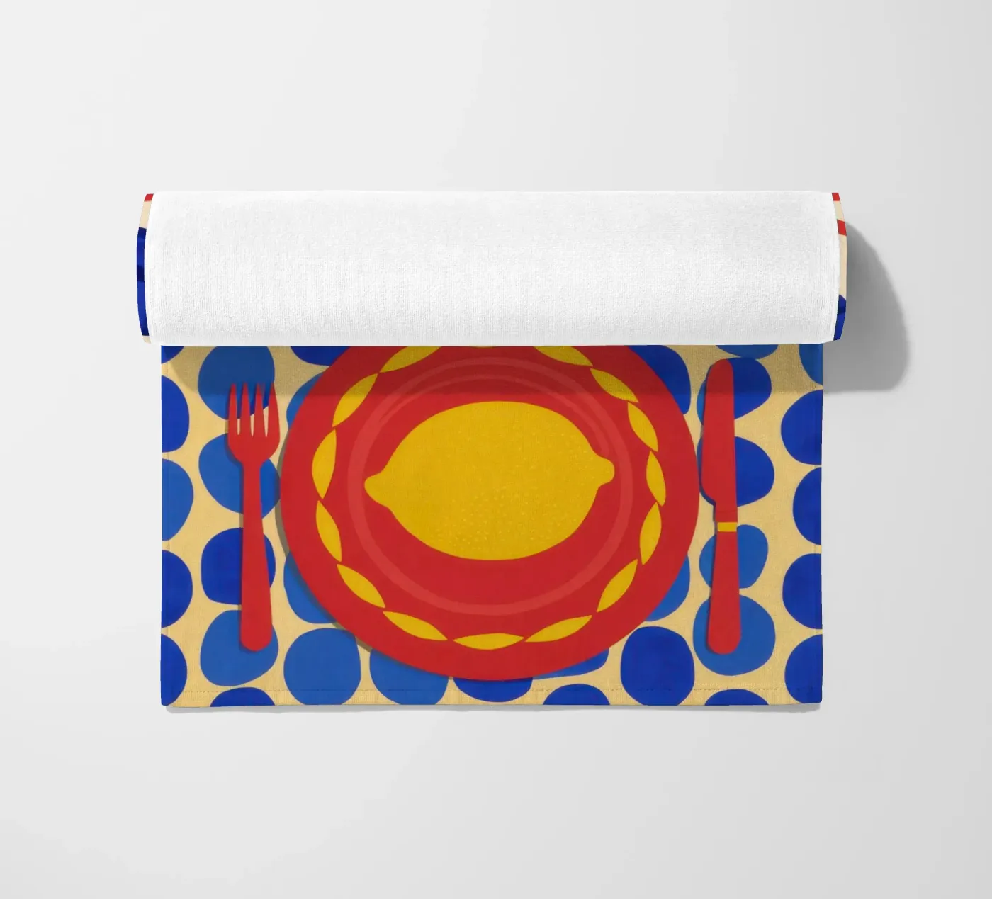 Lemon Sun Pattern beach towel by Selene Shade