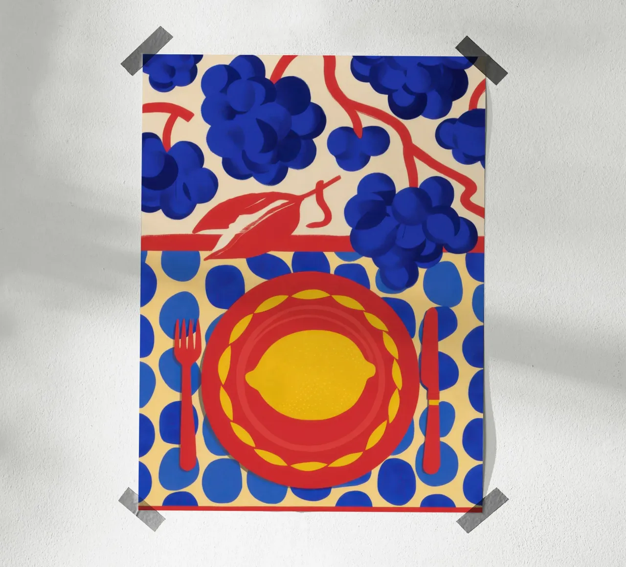 Lemon Sun Pattern poster by Selene Shade