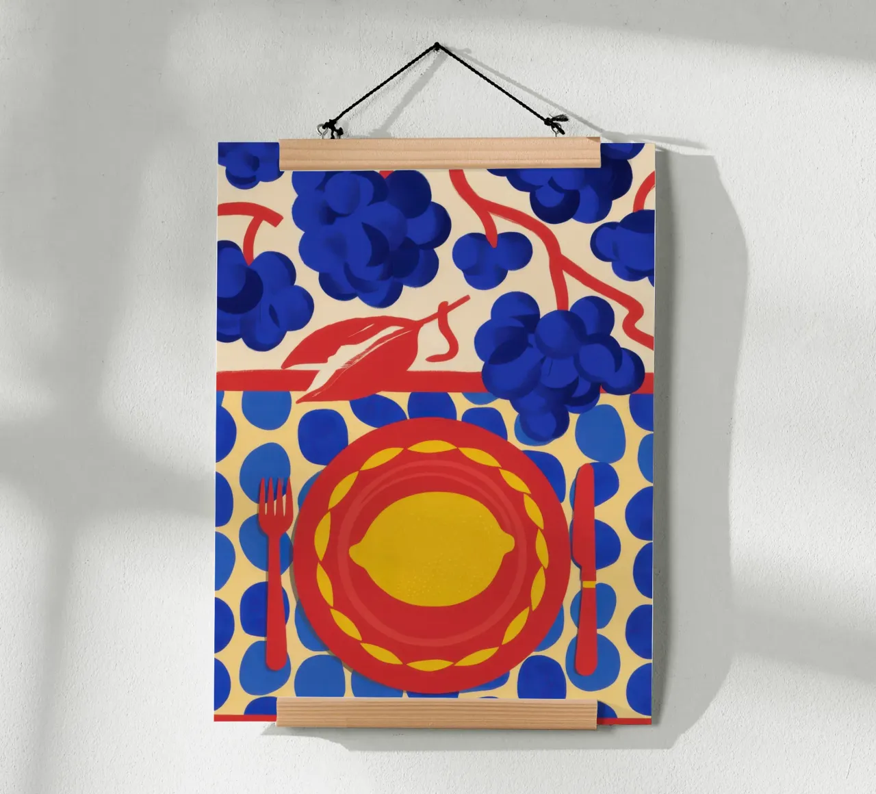 Lemon Sun Pattern poster by Selene Shade