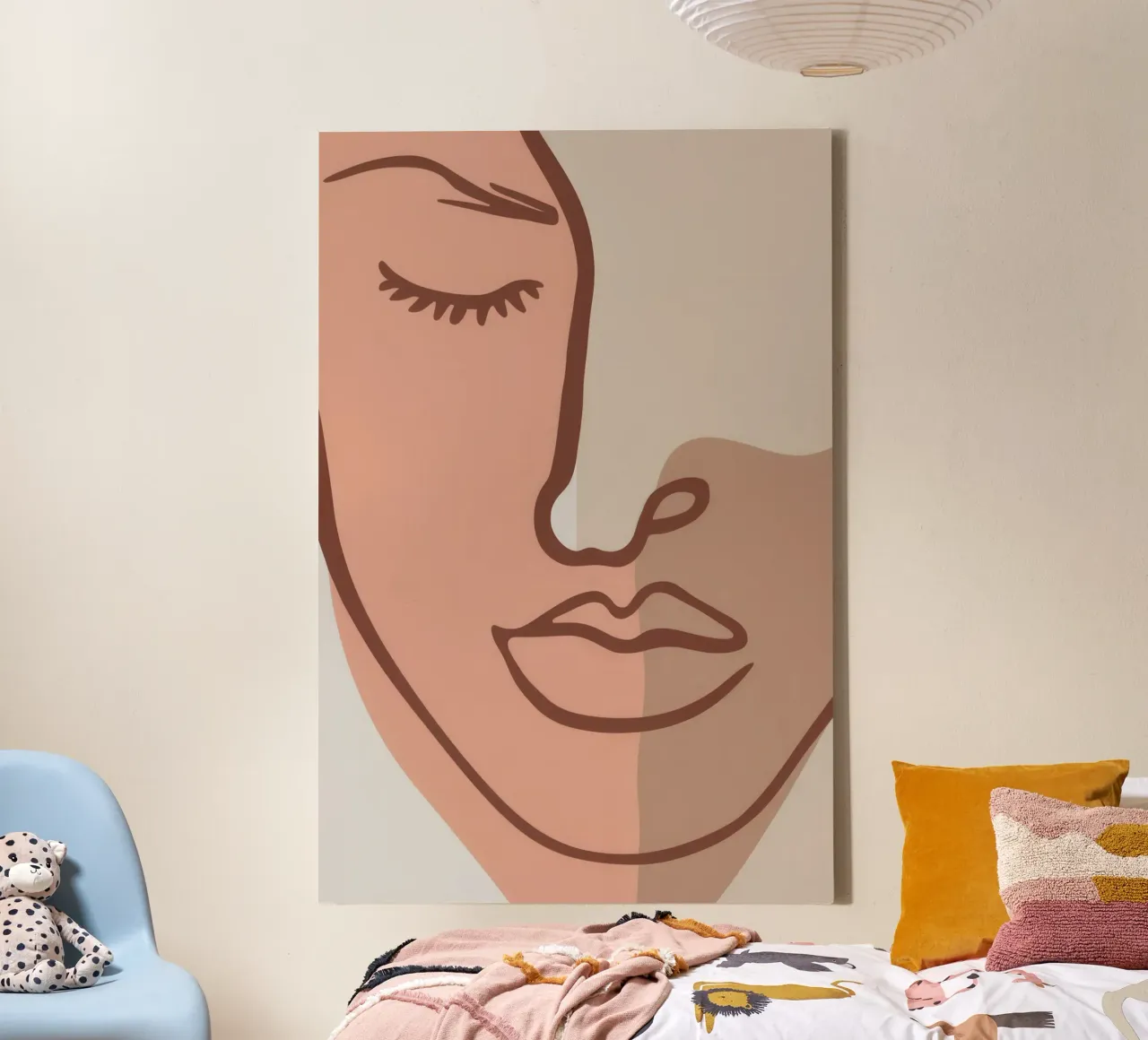 Serene Face of Calm canvas with Floater frame by Luna Aura