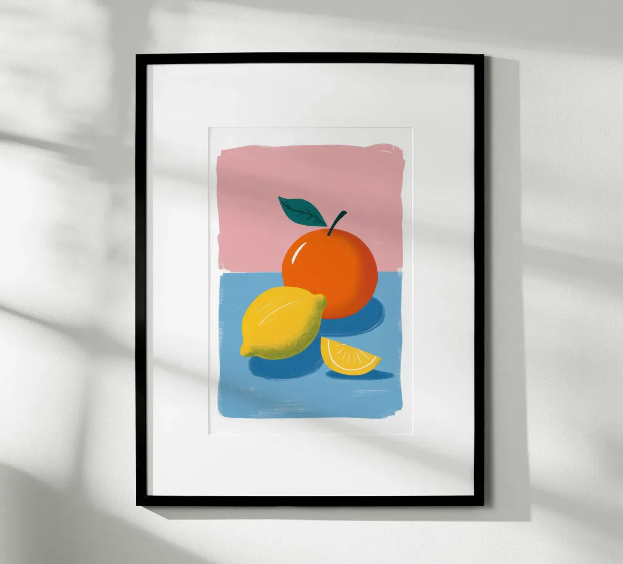 Zitrusfrüchte auf Blau Poster von Mark Solaria