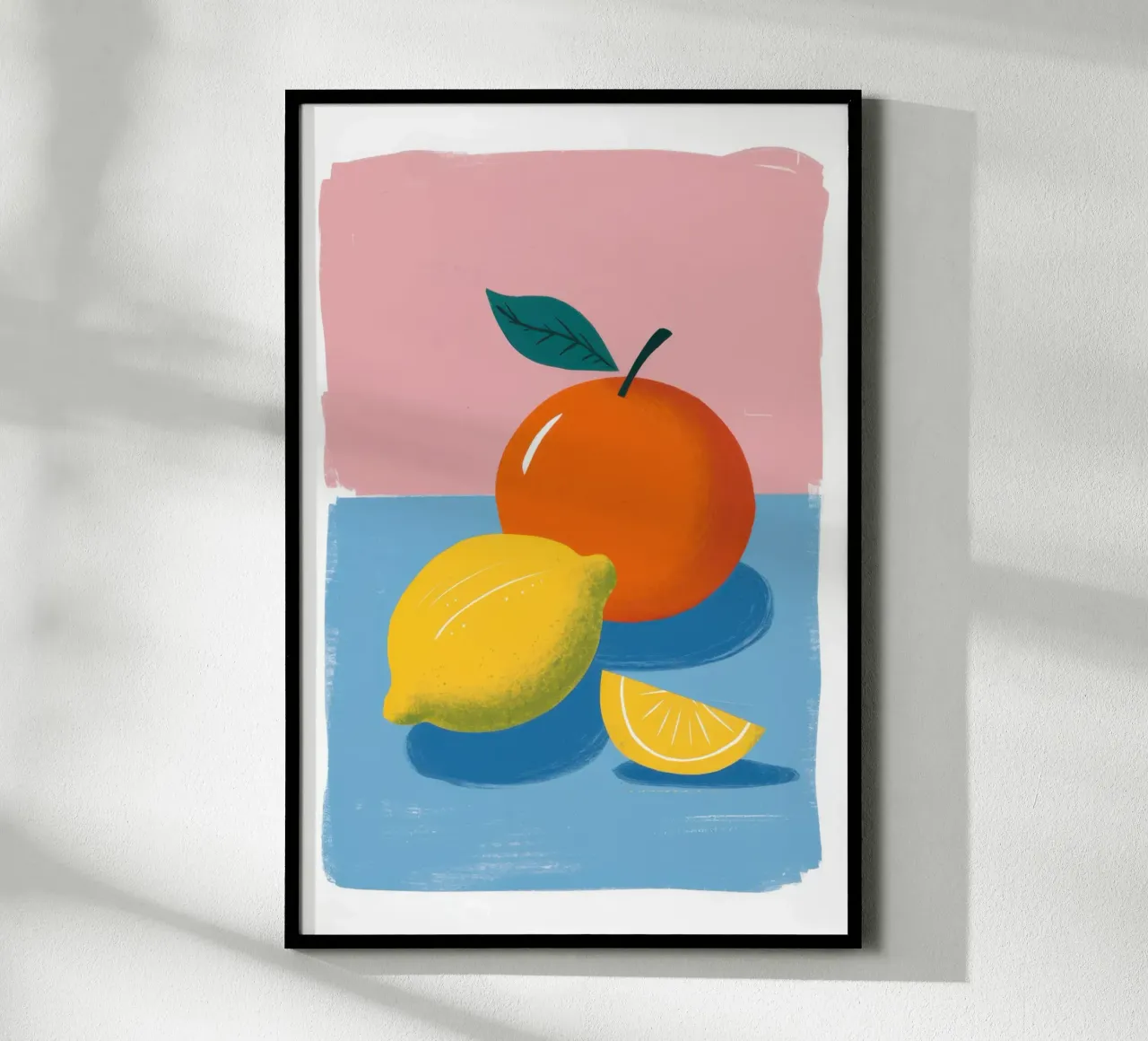 Zitrusfrüchte auf Blau Poster von Mark Solaria