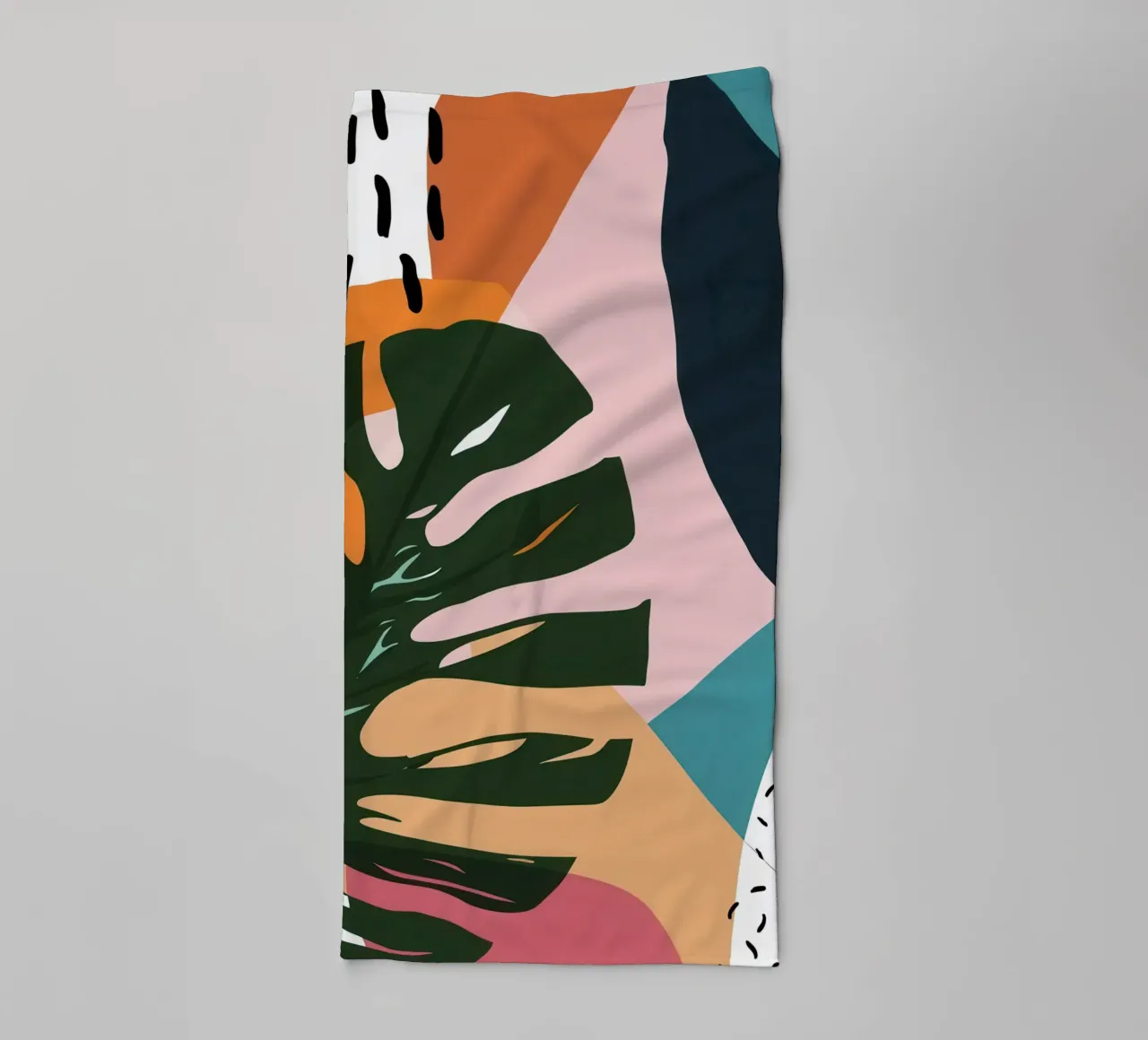 Sagoma di Monstera di mezzanotte asciugamano da bagno da Trace Brush