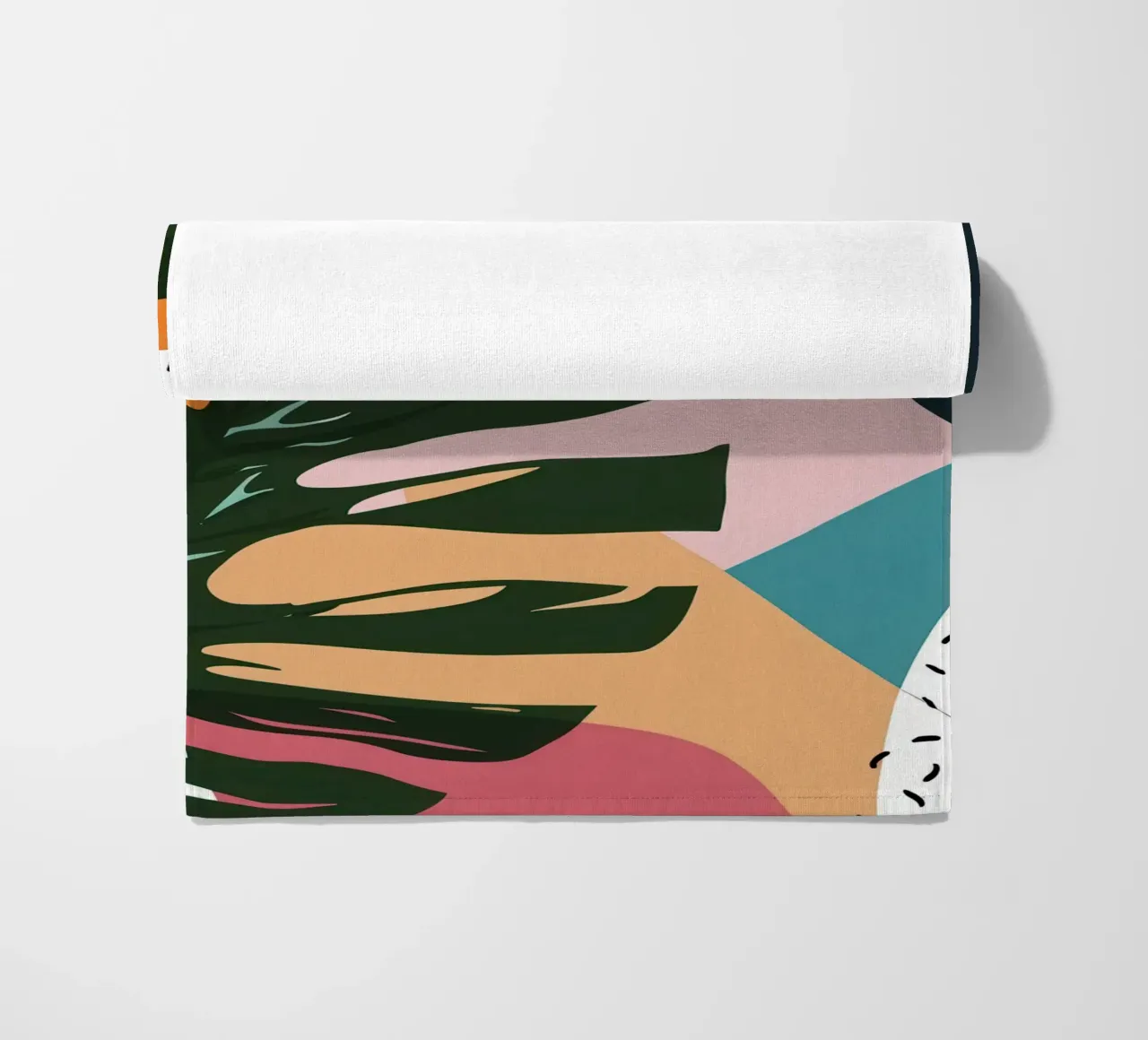 Sagoma di Monstera di mezzanotte telo mare da Trace Brush
