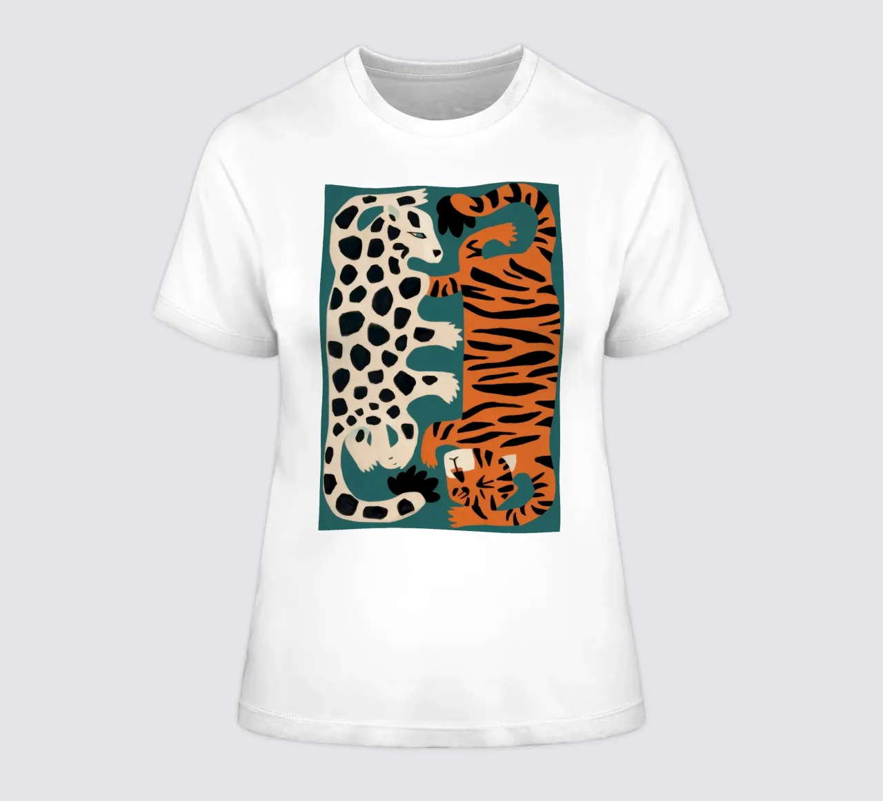 Fusione leopardo tigrato t-shirt da donna da Selene Shade