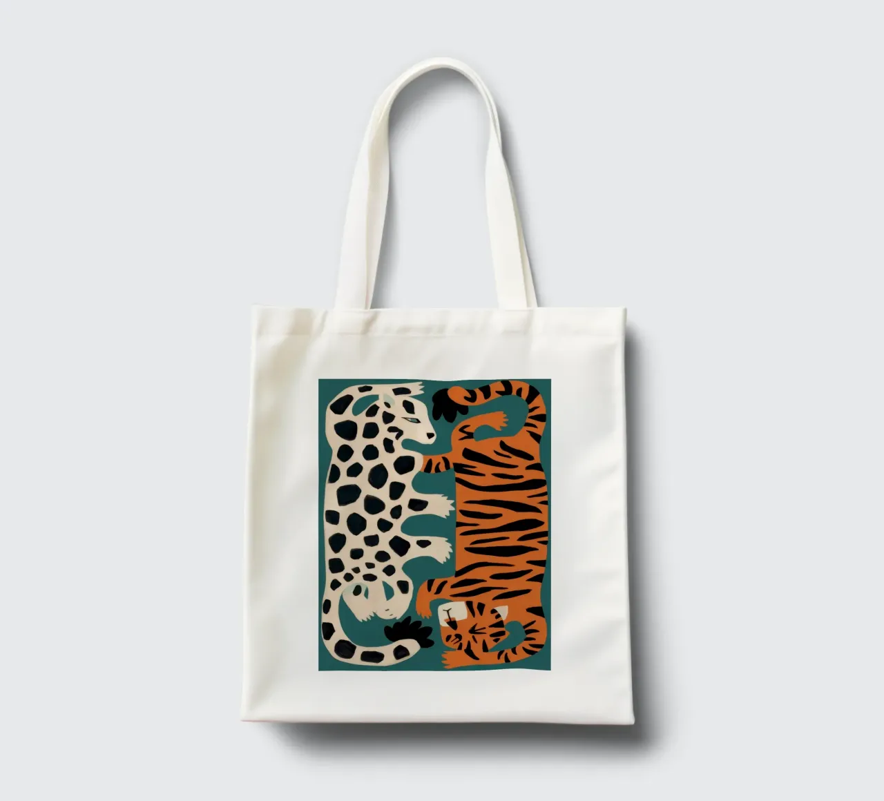 Fusione leopardo tigrato borsa in juta da Selene Shade