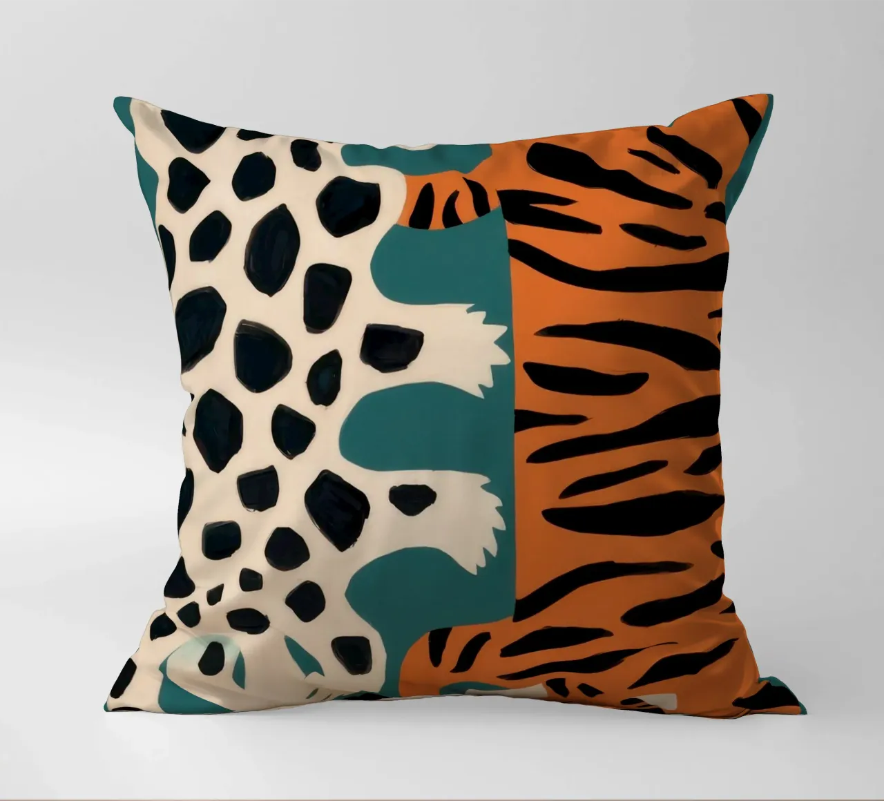 Fusione leopardo tigrato cuscino da Selene Shade