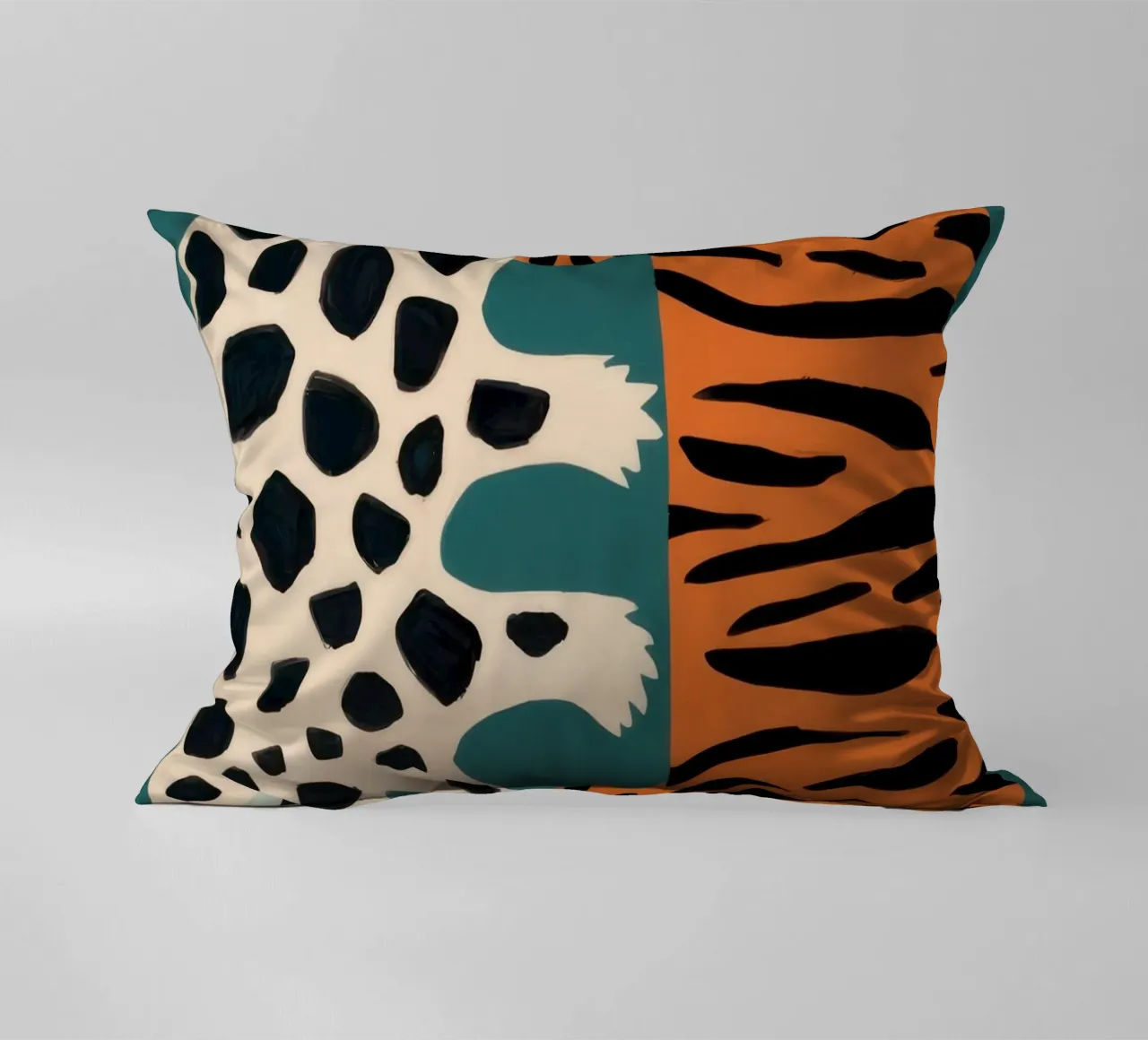 Fusione leopardo tigrato cuscino da Selene Shade