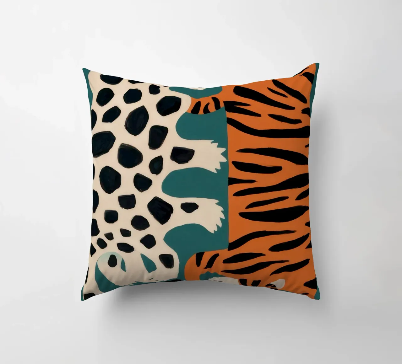 Fusione leopardo tigrato cuscino da Selene Shade