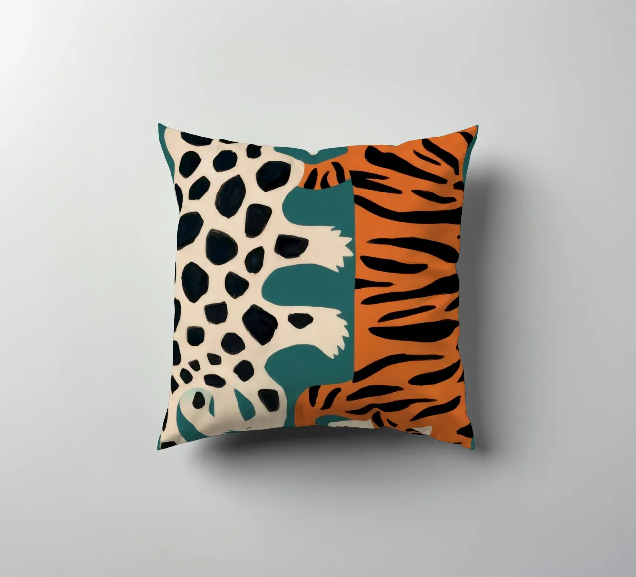 Fusione leopardo tigrato cuscino da Selene Shade