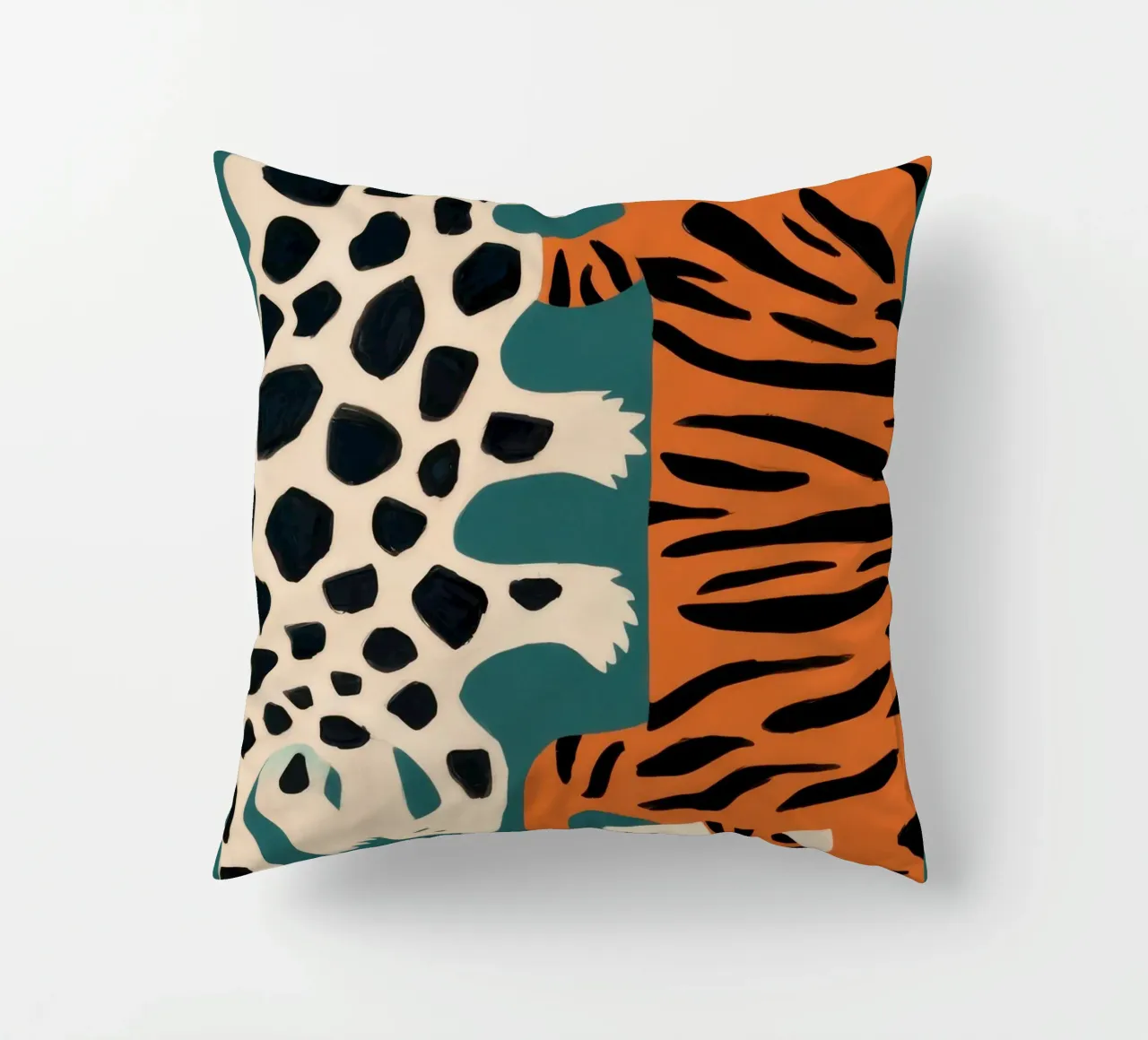 Fusione leopardo tigrato cuscino da Selene Shade