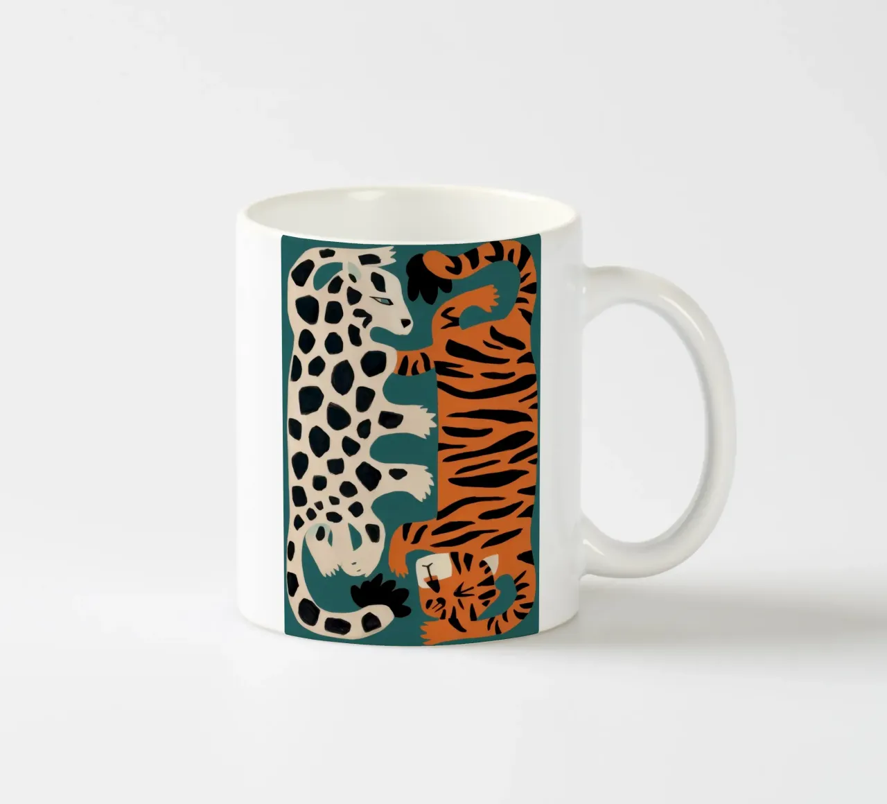 Fusione leopardo tigrato tazza in ceramica da Selene Shade