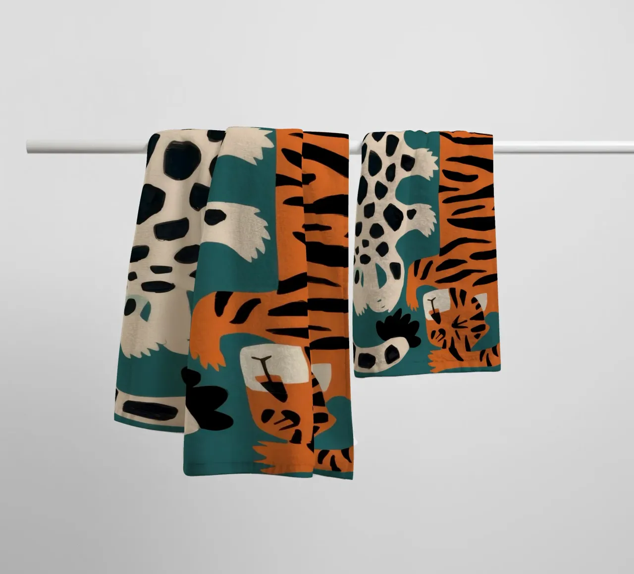 Fusione leopardo tigrato asciugamano da bagno da Selene Shade