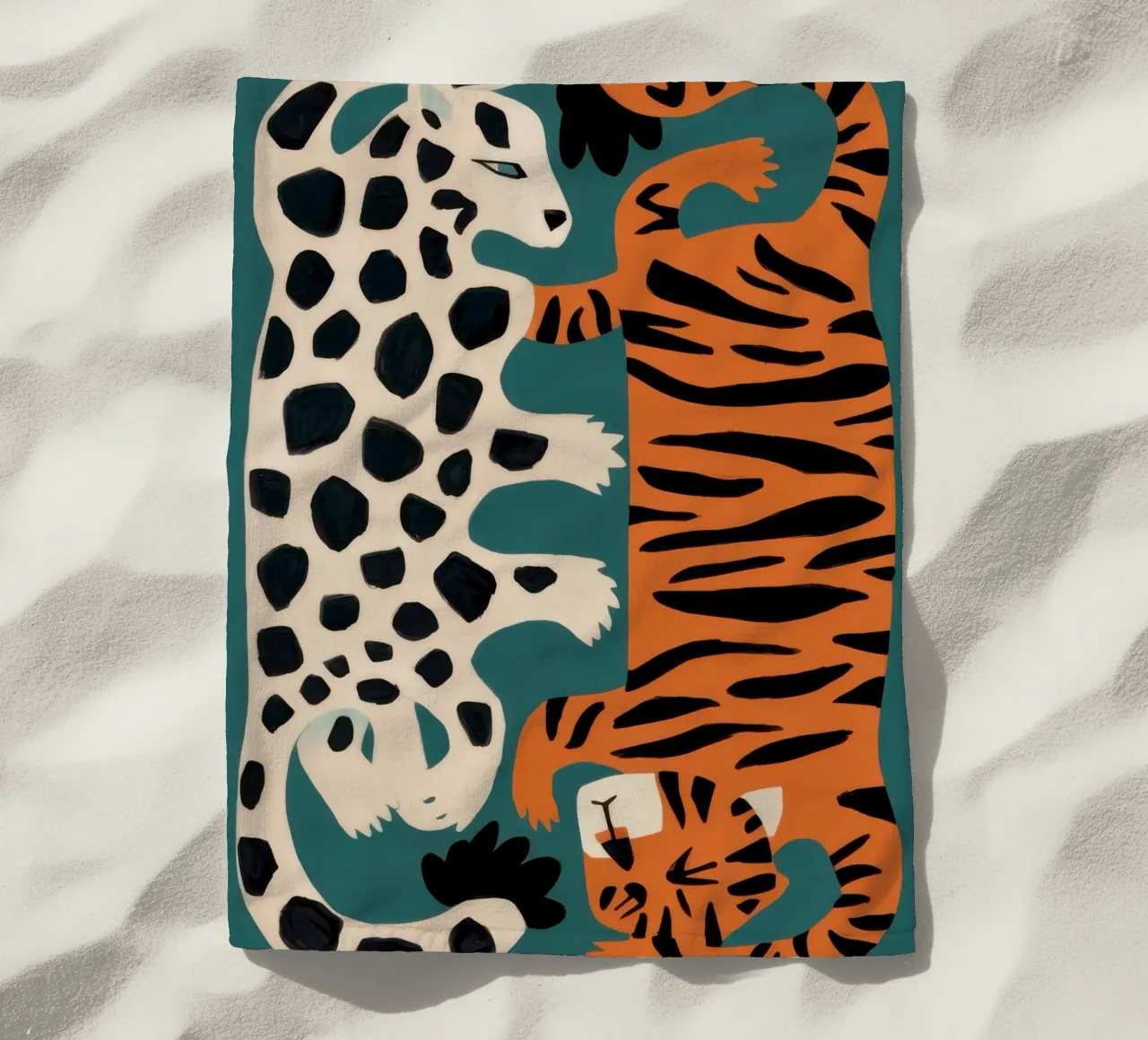 Fusione leopardo tigrato telo mare da Selene Shade