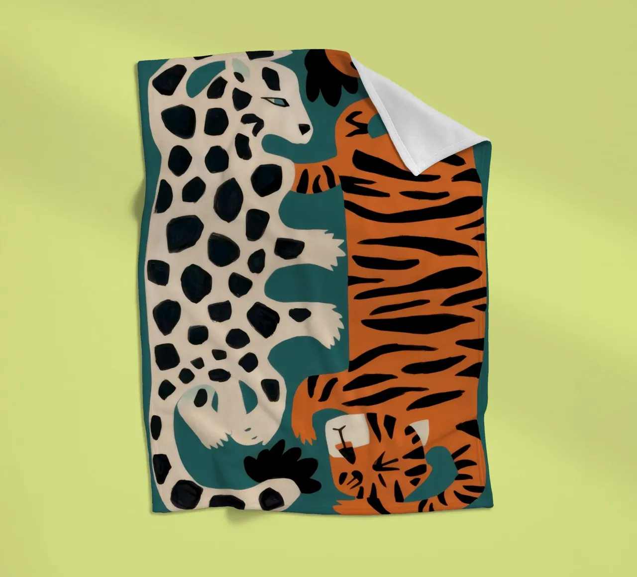 Fusione leopardo tigrato coperta in pile da Selene Shade