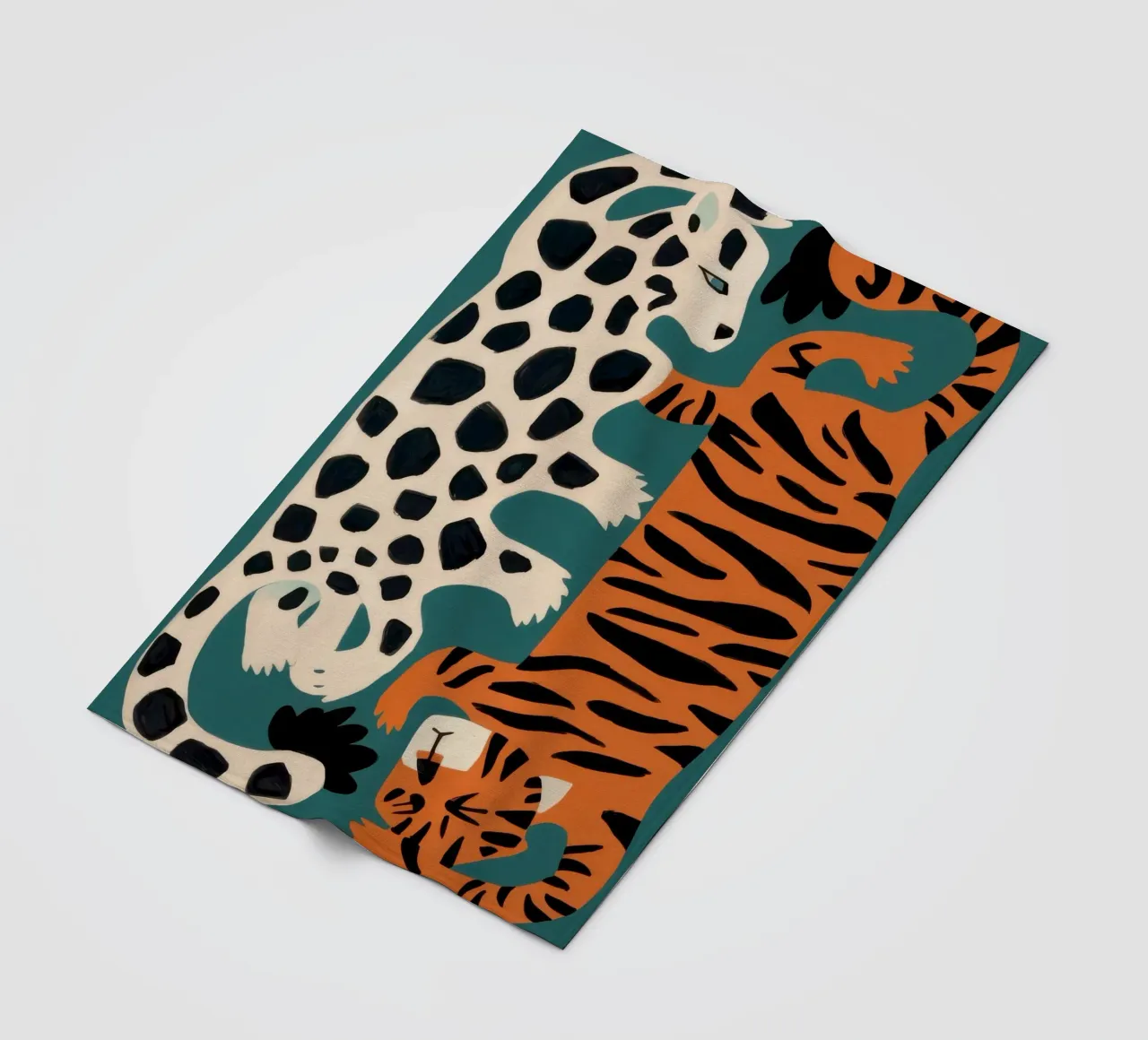 Fusione leopardo tigrato coperta in pile da Selene Shade