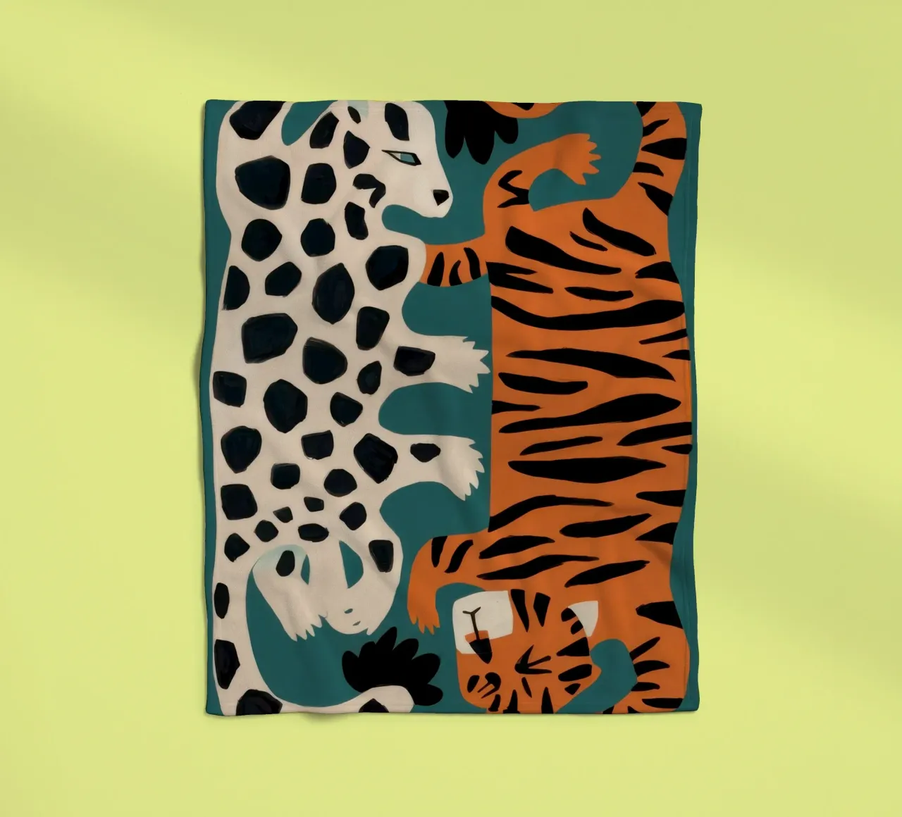 Fusione leopardo tigrato coperta in pile da Selene Shade