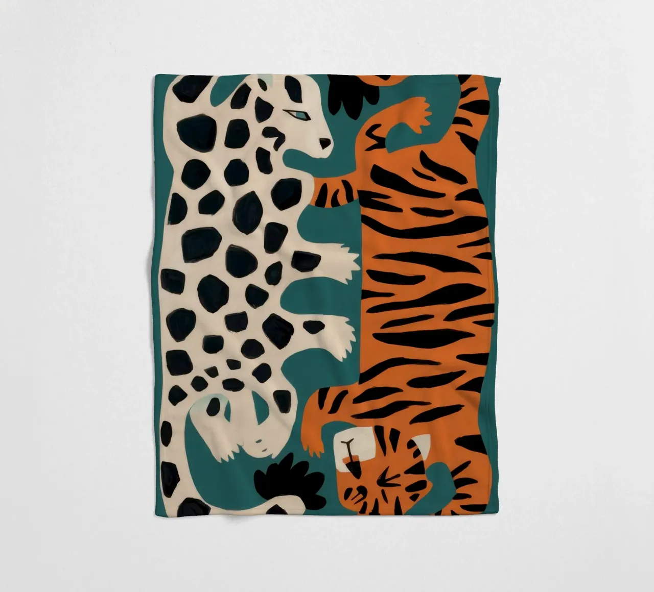 Fusione leopardo tigrato coperta in pile da Selene Shade