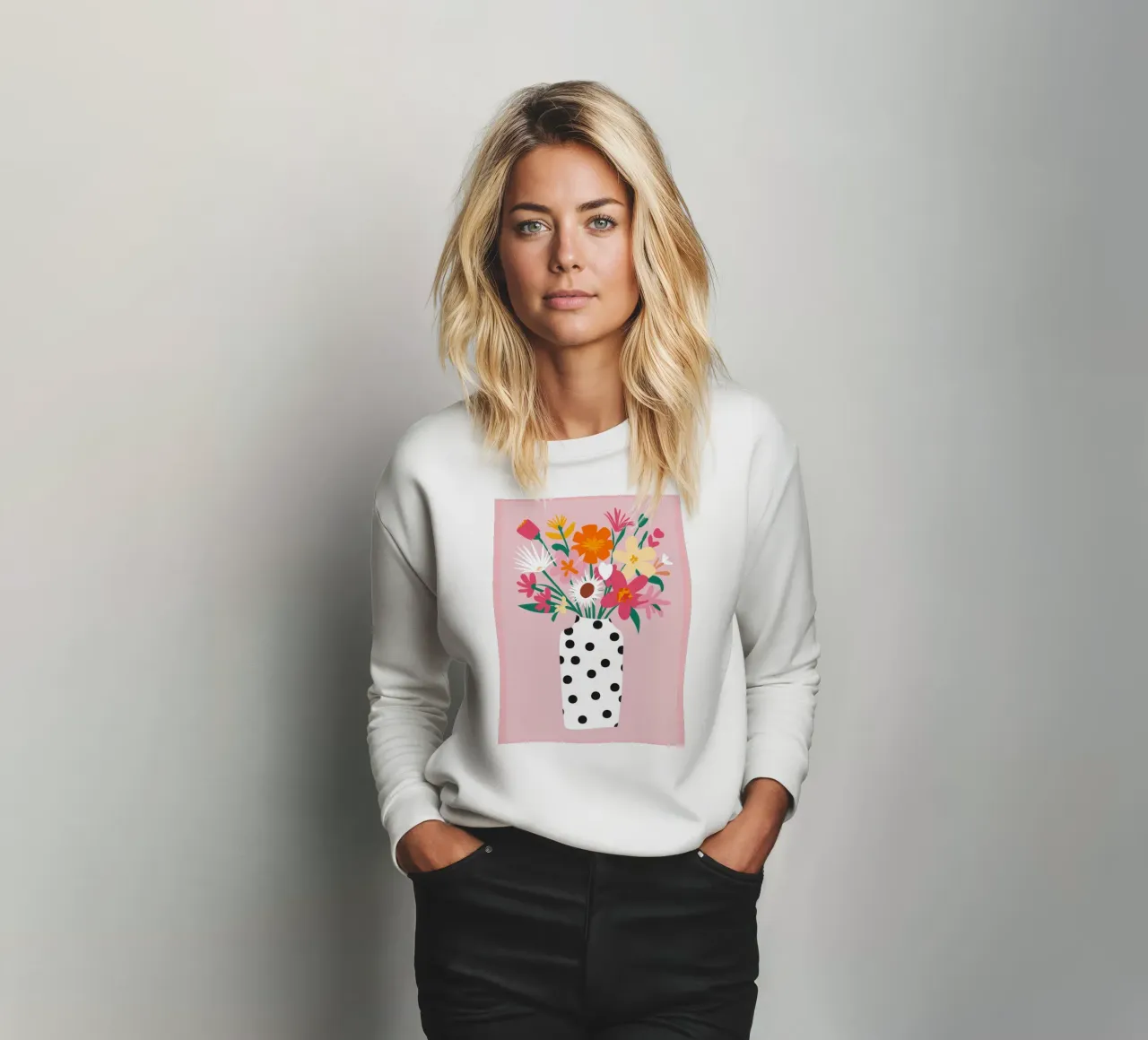 Polka Dot Strauß Sweatshirt von Obs Canvas