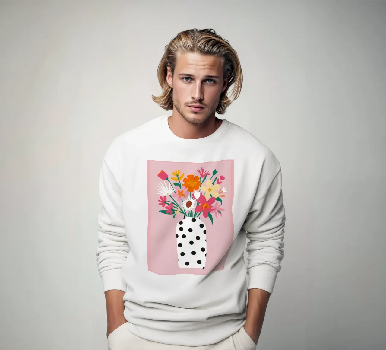 Polka Dot Strauß Sweatshirt von Obs Canvas
