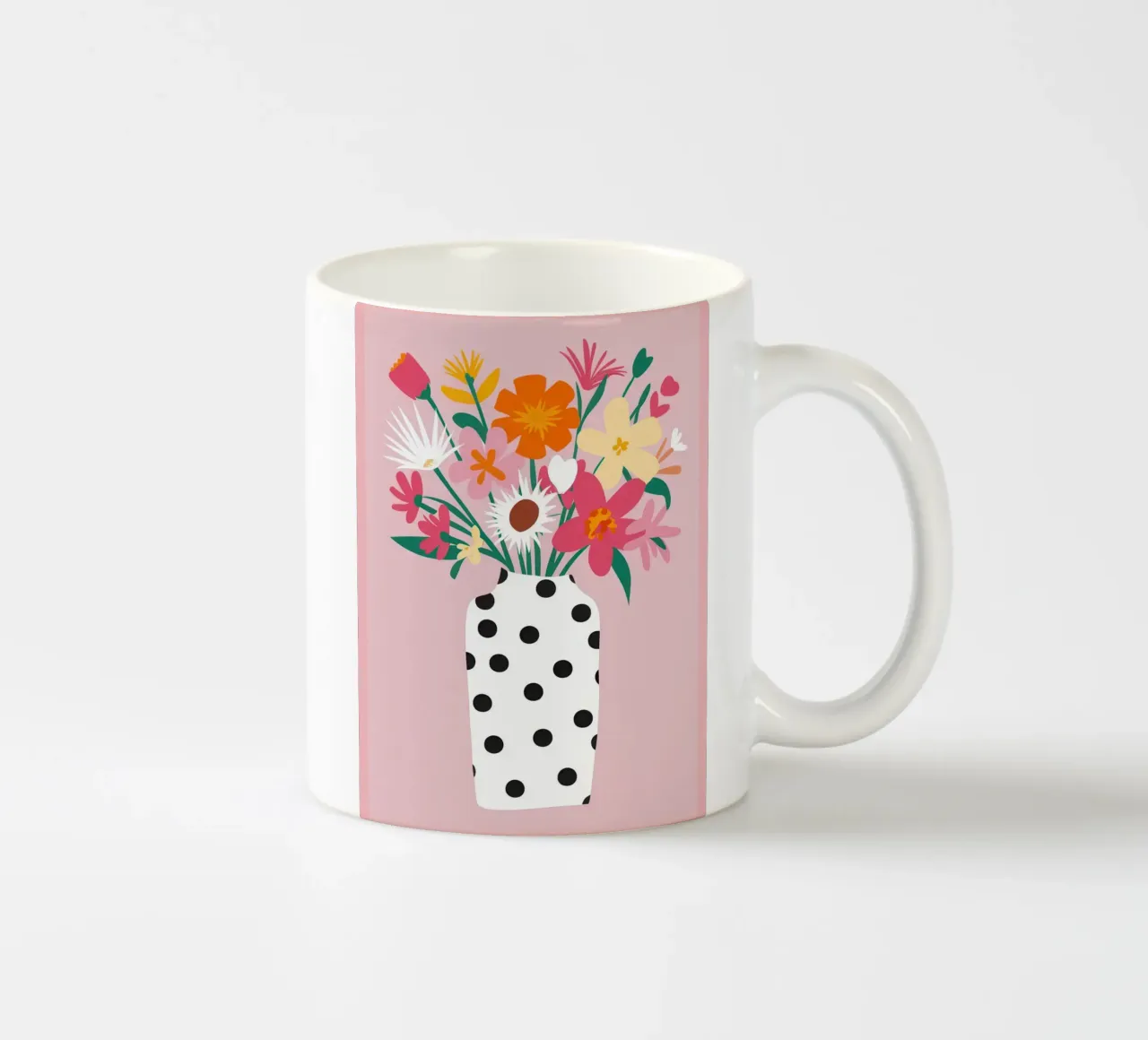 Bouquet a pois tazza in ceramica da Obs Canvas