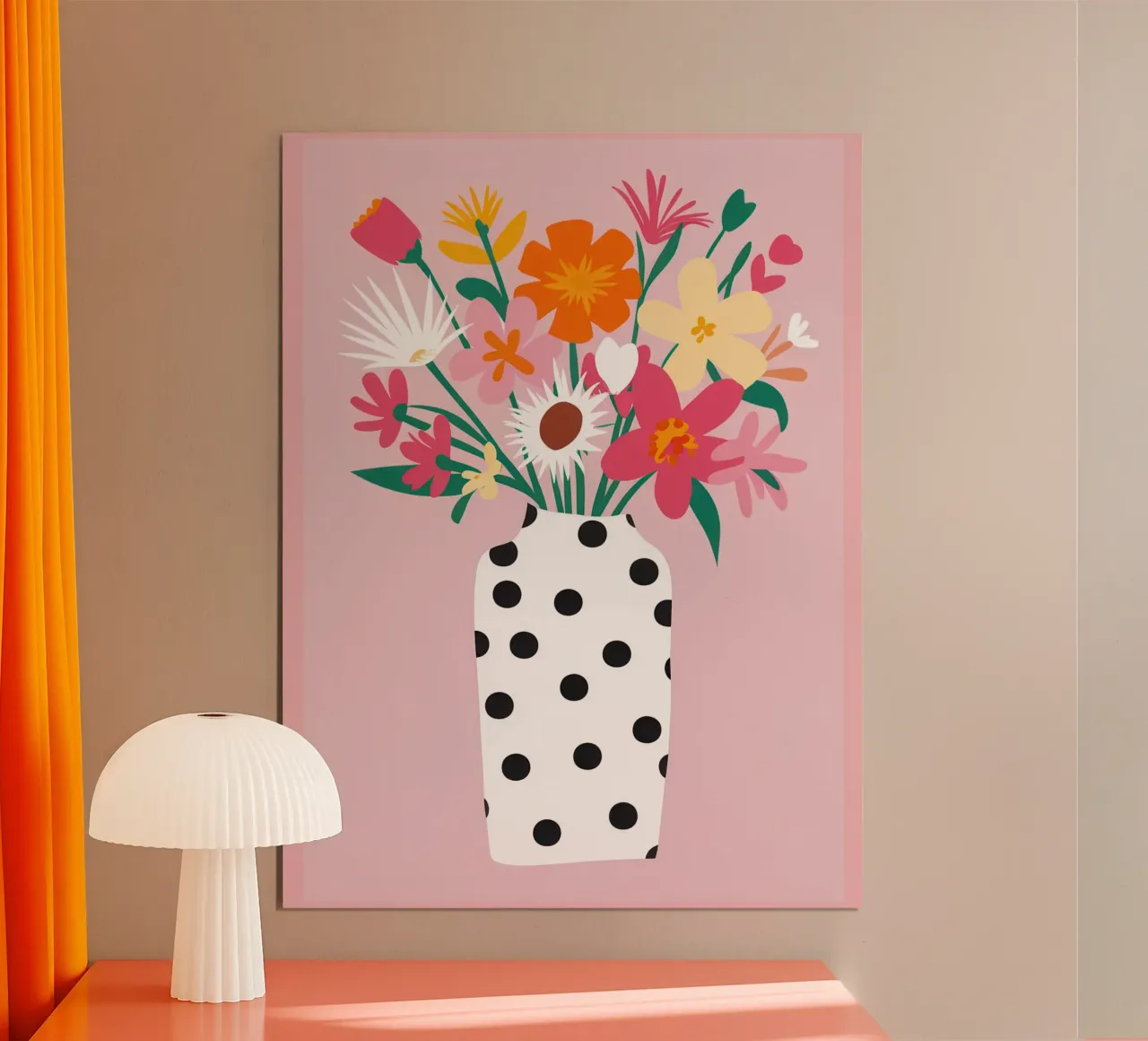 Bouquet a pois poster da Obs Canvas