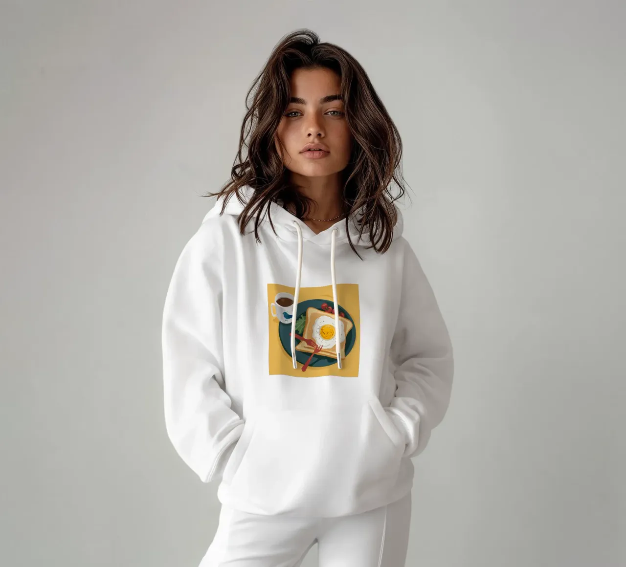 Tostada matinal Bluebird sudadera con capucha de Luna Aura