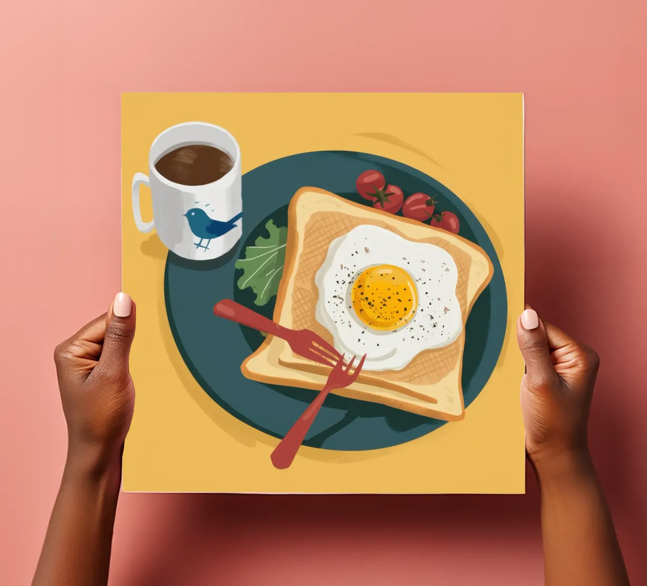Bluebird-Morgen-Toast Stickerbogen von Luna Aura