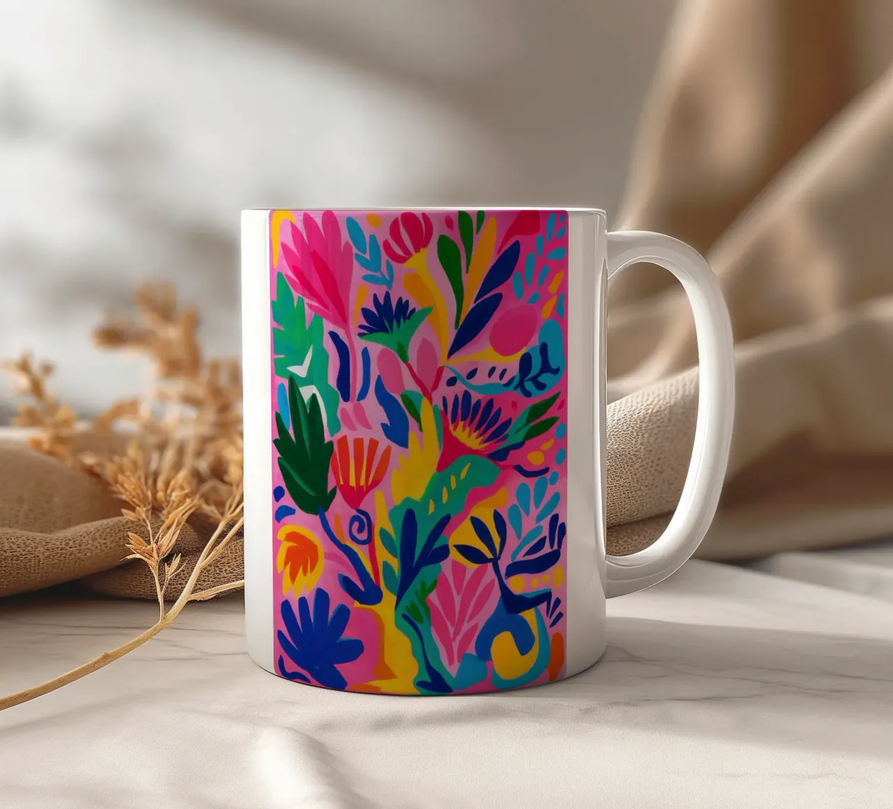 Sogno di giungla cromatica tazza in ceramica da Irish Strokes