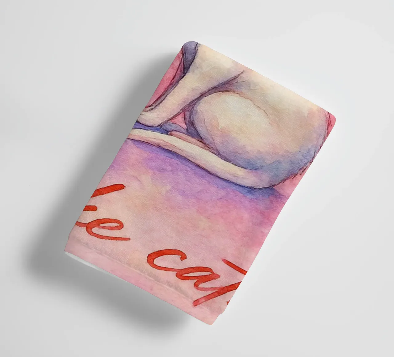 Verliebtheit Katze Kunst Zeichnung Handtuch von pasadenan